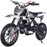 Gas Dirt Bike, Kids Dirt Bike, 50cc 4-Stroke Gas Powered Kids Motorcycle with Mountain Tire, Suspensions, 25Mph Disc Brakes Mini Bike, White