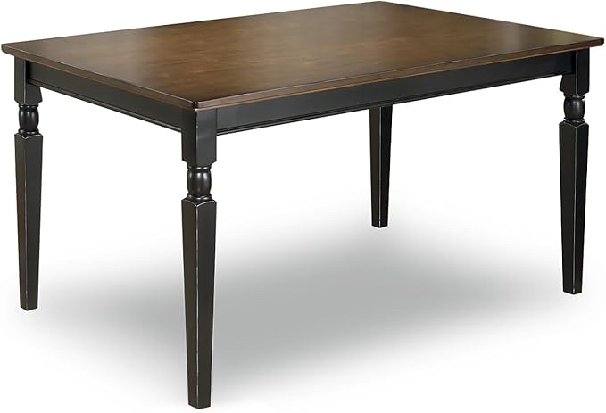 Signature Design by Ashley Owingsville Rustic Farmhouse Dining Room Table, Black & Brown