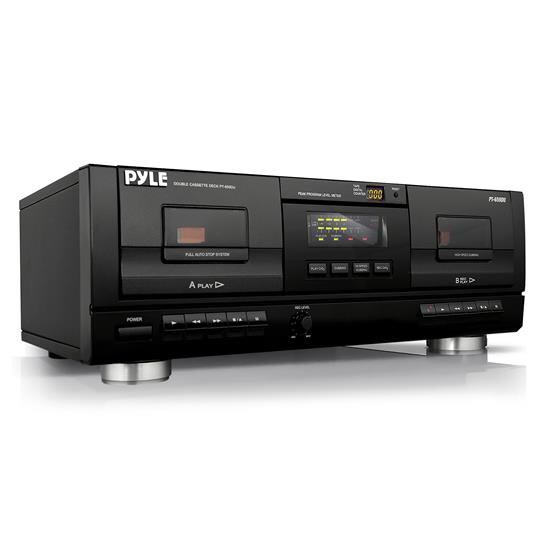 Dual Stereo Cassette Deck w/Tape USB to MP3 Converter