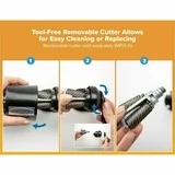 Bostitch Metal Manual Pencil Sharpener Hand Crank Fits 8 Pencil Sizes Black