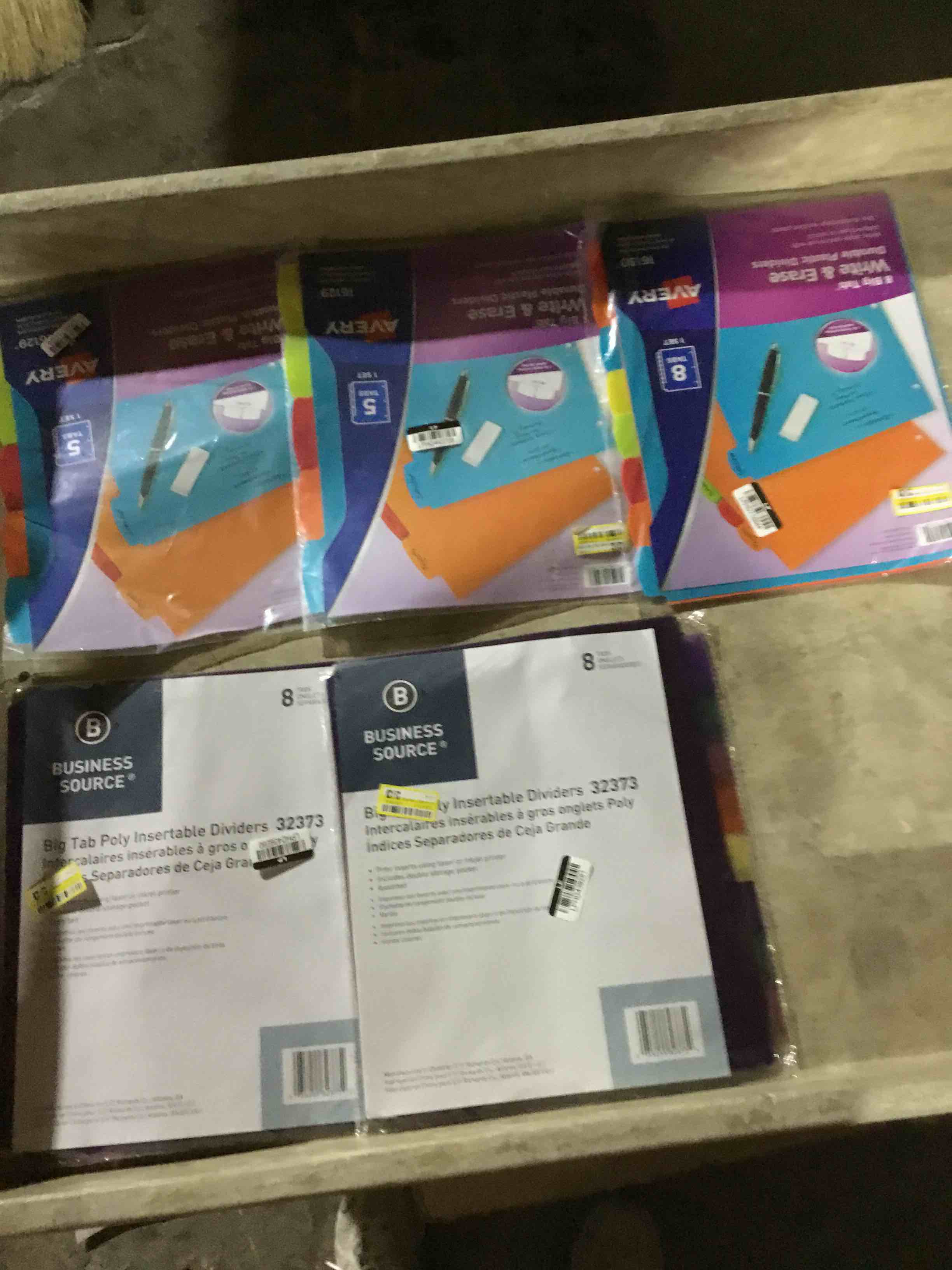 Avery Big Tab Write & Erase Plastic Dividers 8 Tabs (16130)