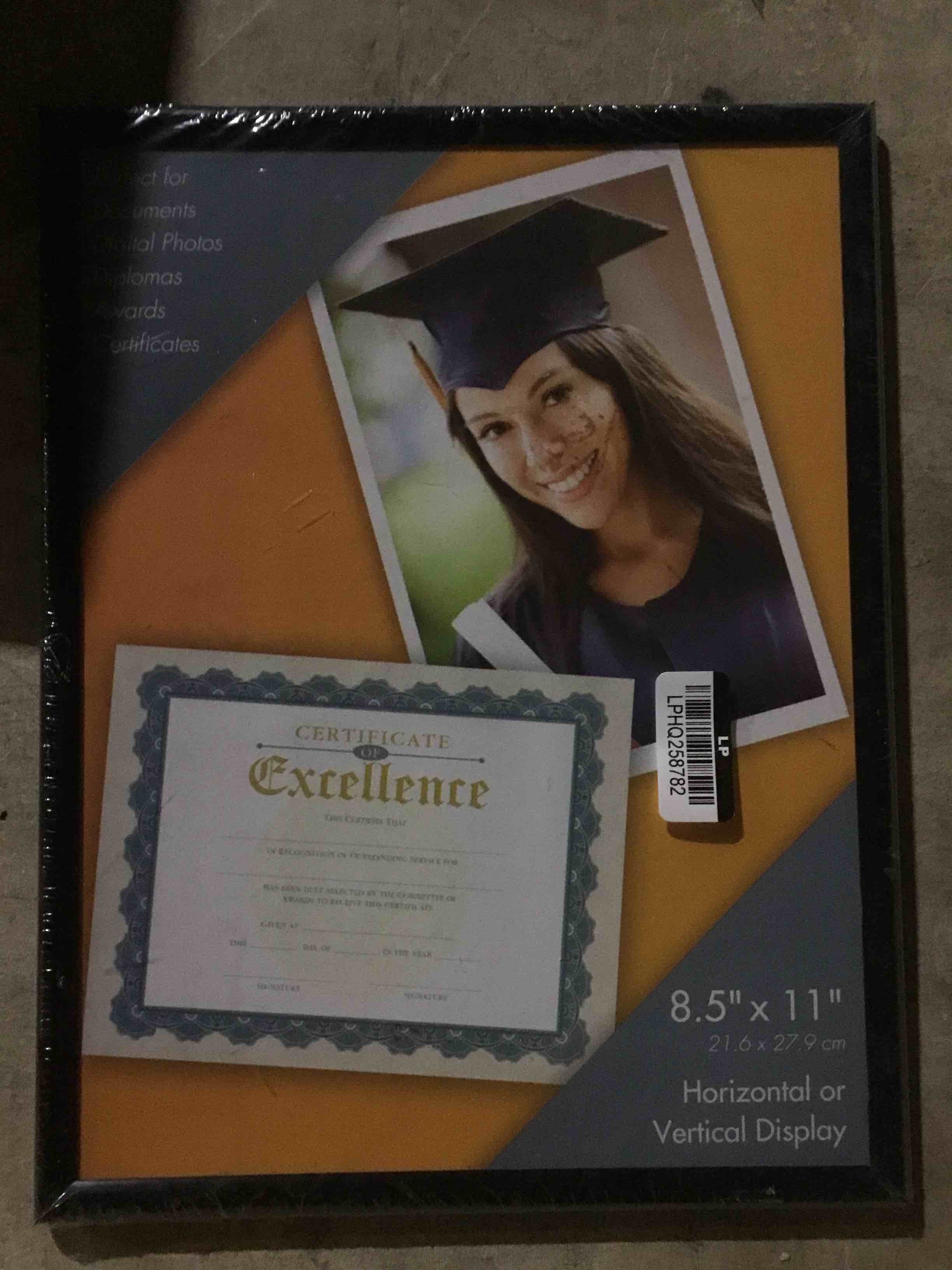 Victory Light Usa Llc VS4503B.811B U-channel Document Frame  8.5 X 11  Black