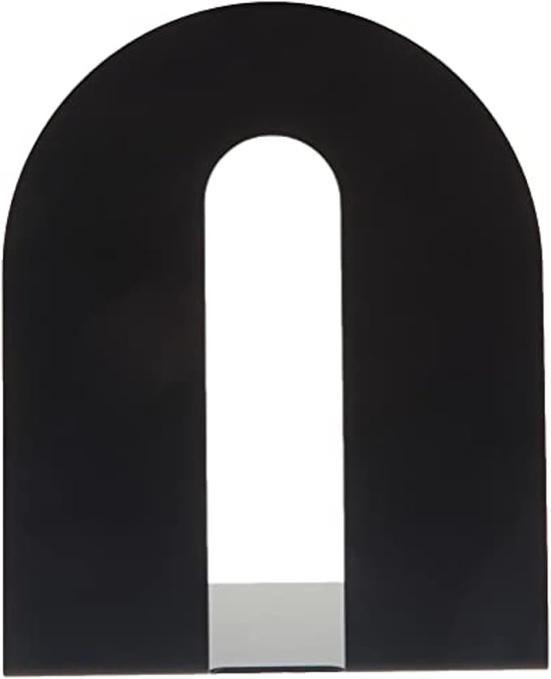 Officemate Heavy Duty 10" Bookends, Non-Skid Base, Black, Pair 2pk