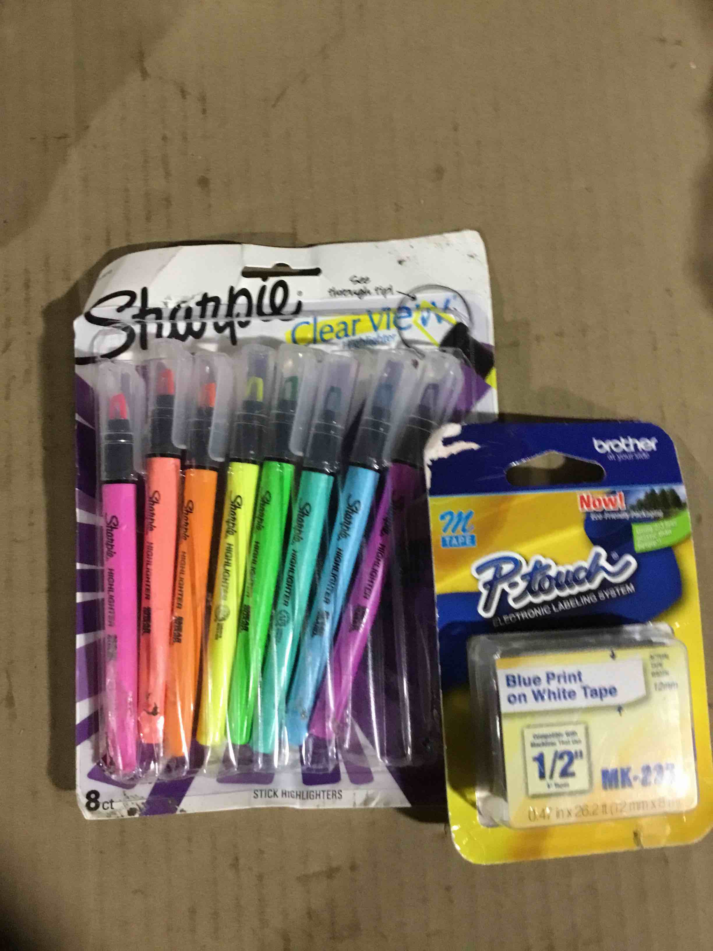 2 products different.Sharpie Clear View Highlighter Sticks, Chisel Tip, Assorted Fluorescent, 8 Count - School, Home, and Office Use, Teacher Supplies