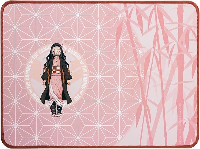 ASUS TUF Gaming P1 Portable Gaming Mouse pad (Nano-Coated, Water-Resistant Surface, Durable Anti-fray Stitching, and Non-Slip Rubber Base) - Demon Slayer, NEZUKO