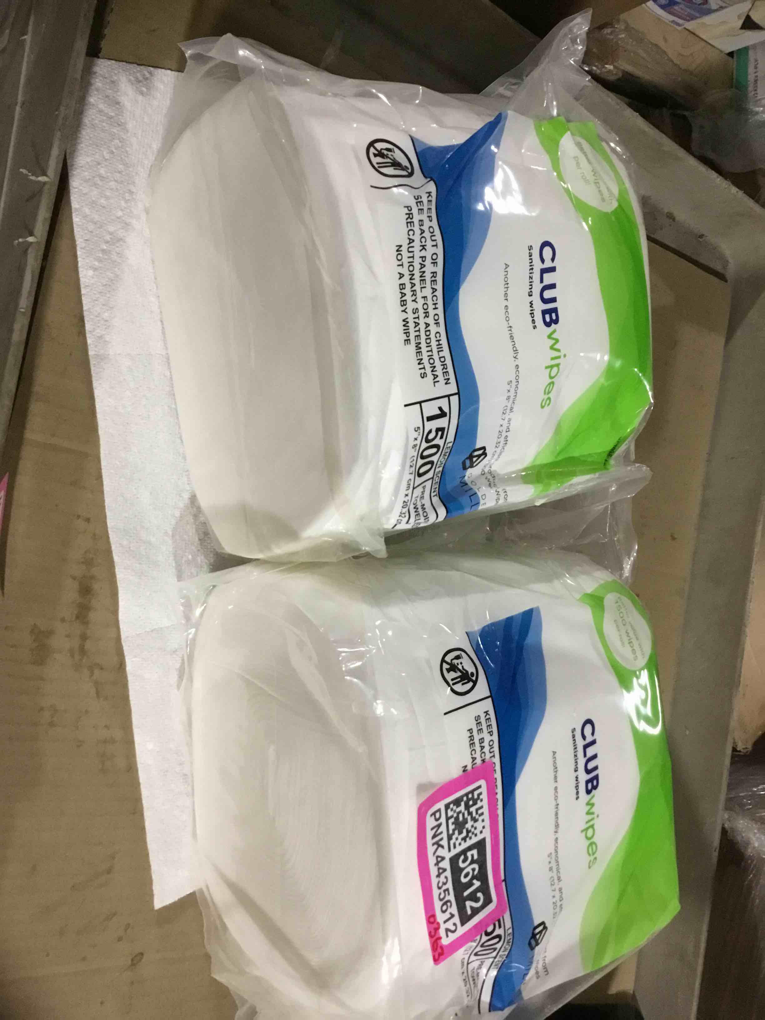 Petra Antibacterial CLUBwipes refill, 1500 Wipe/Roll, 4 Rolls/Carton (MC709
