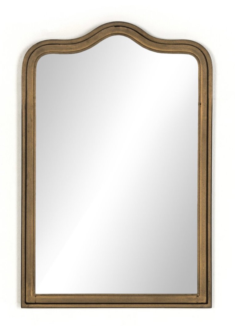 Effie Mirror Raw Antique Brass Iron