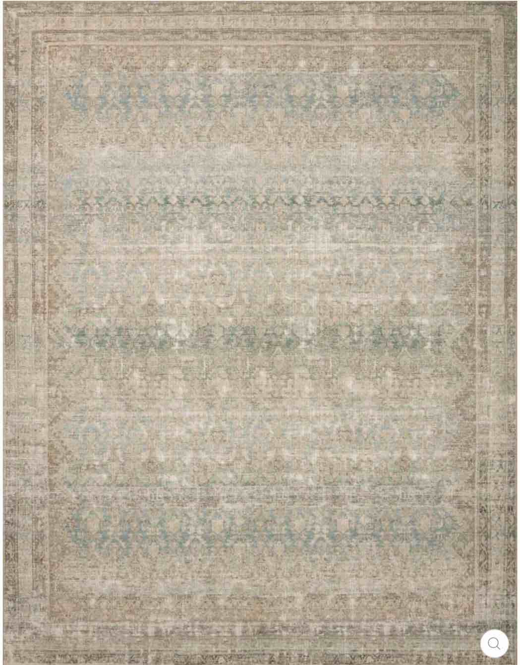 Loloi Angela Rose x Aubrey Collection AUB-03 Accent Rug 2'-0" x 5'-0" Jade/Natural Rectangular