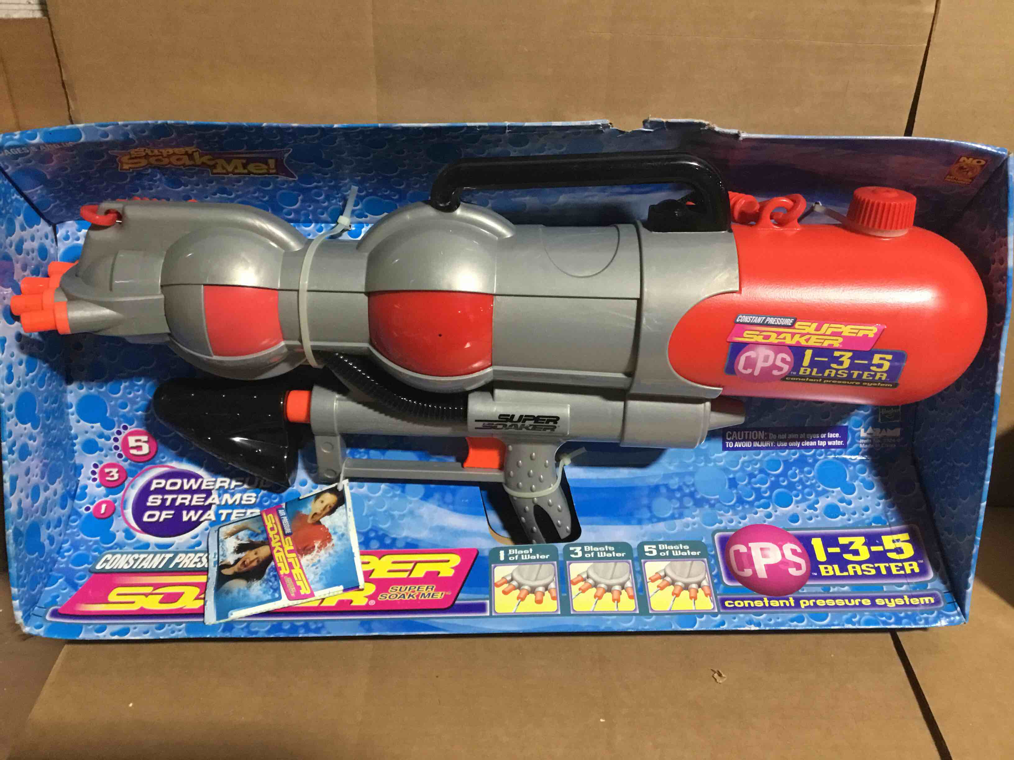 vintage 2001 larami hasbro super soaker cps 1-3-5 blaster works great