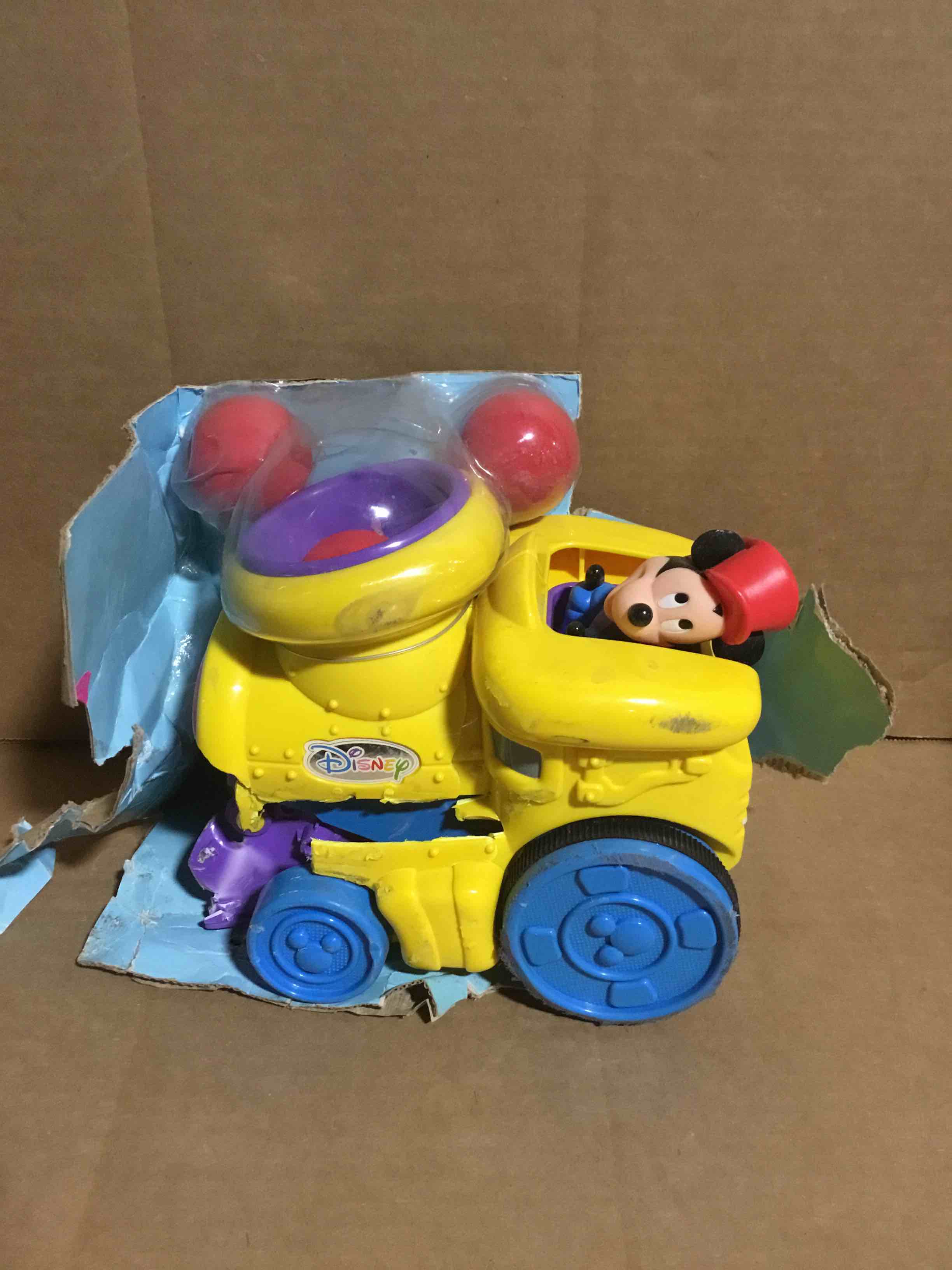 Condition photo showing As Is for Vintage Mickey Mouse Train Ball Launcher