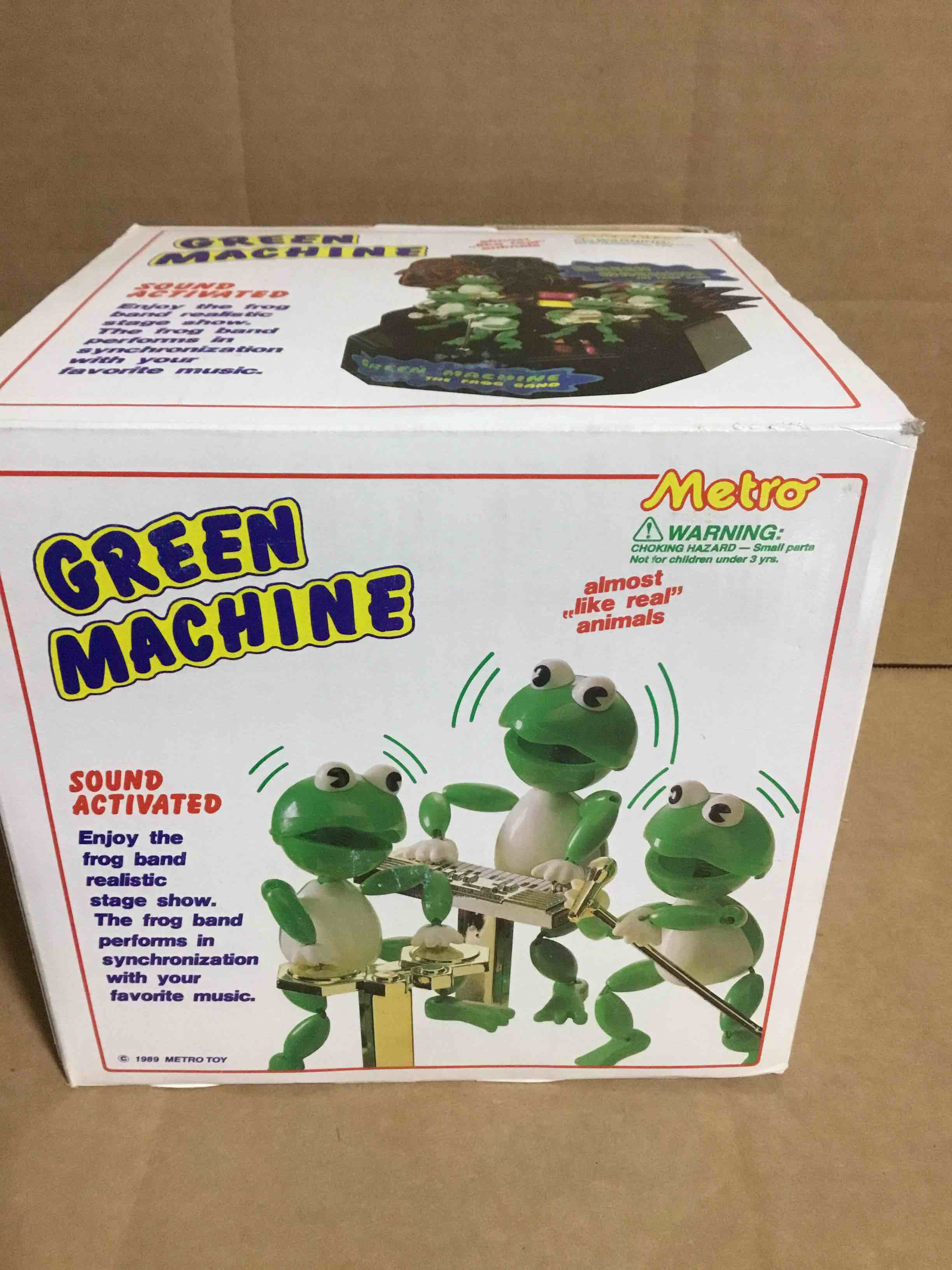Condition photo showing New/Like New for Won't Respond to SOUND Vintage 1989 Green Machine Frog Band Lights Work / Frogs
