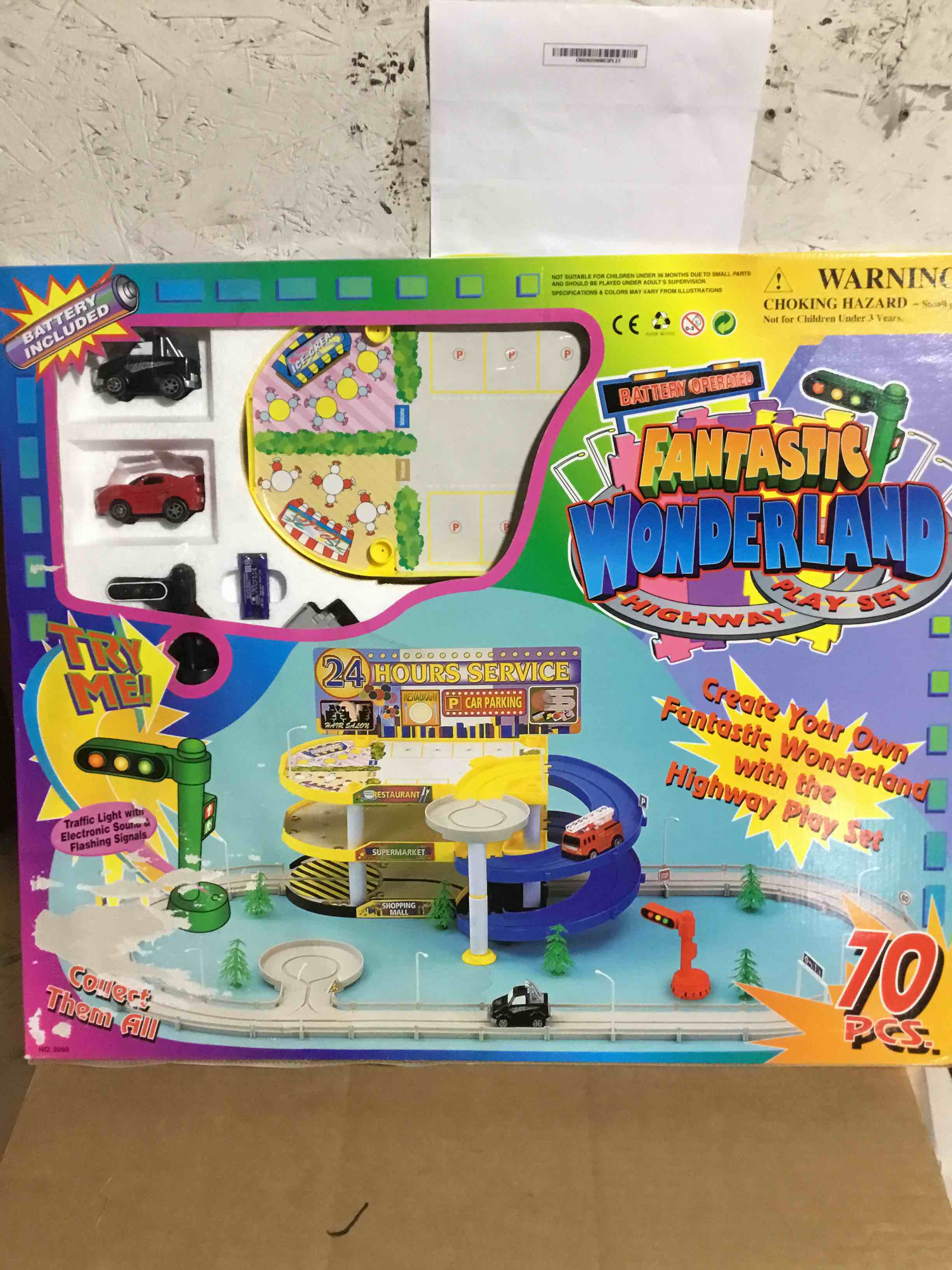 Fantastic Wonderland, Highway Play set, Battery Operated, 70pcs