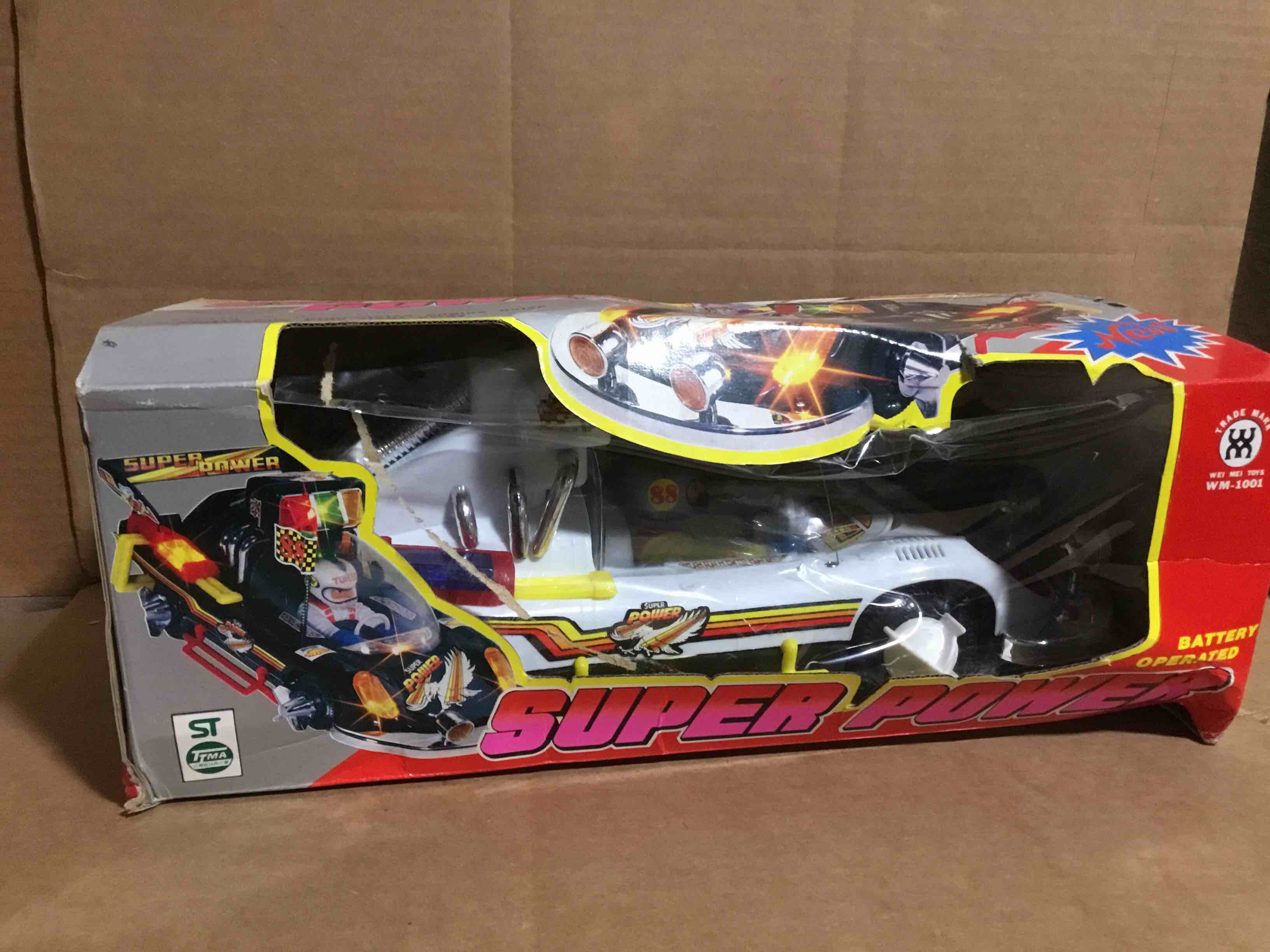 Condition photo showing New/Like New for Super Power, Toy Car, battery operated 