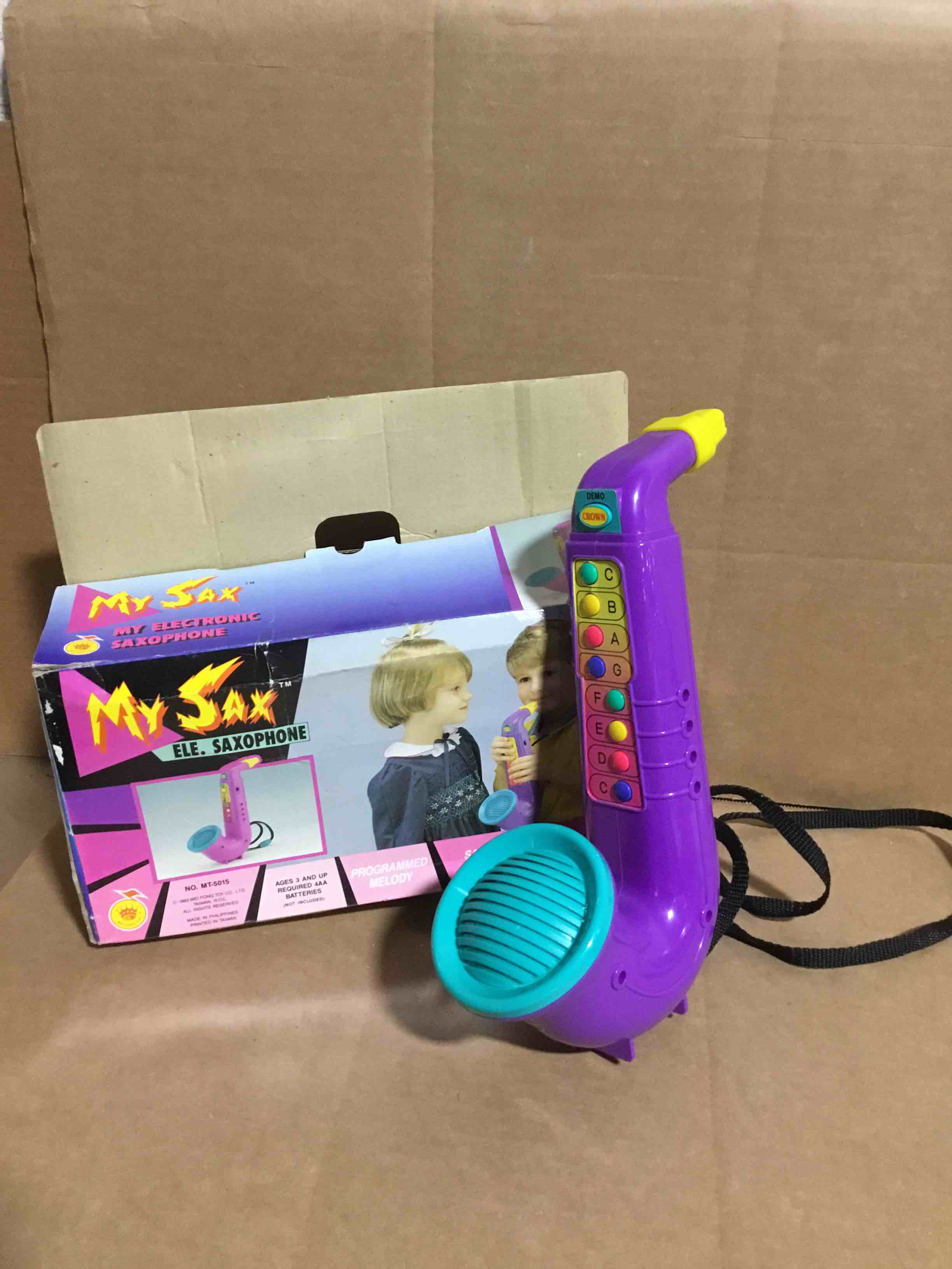 Condition photo showing New/Like New for 1993 TOY SAXOPHONE PLAYSKOOL SAX-O-FUN RARE