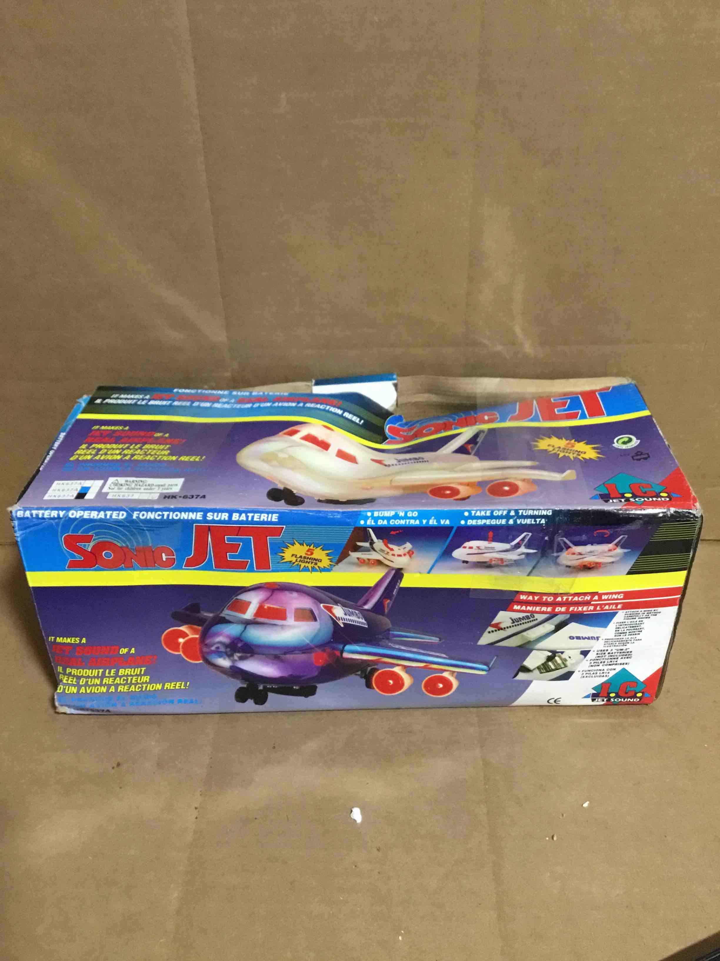 Condition photo showing New/Like New for Vintage Sonic Jet, Battery Operated 