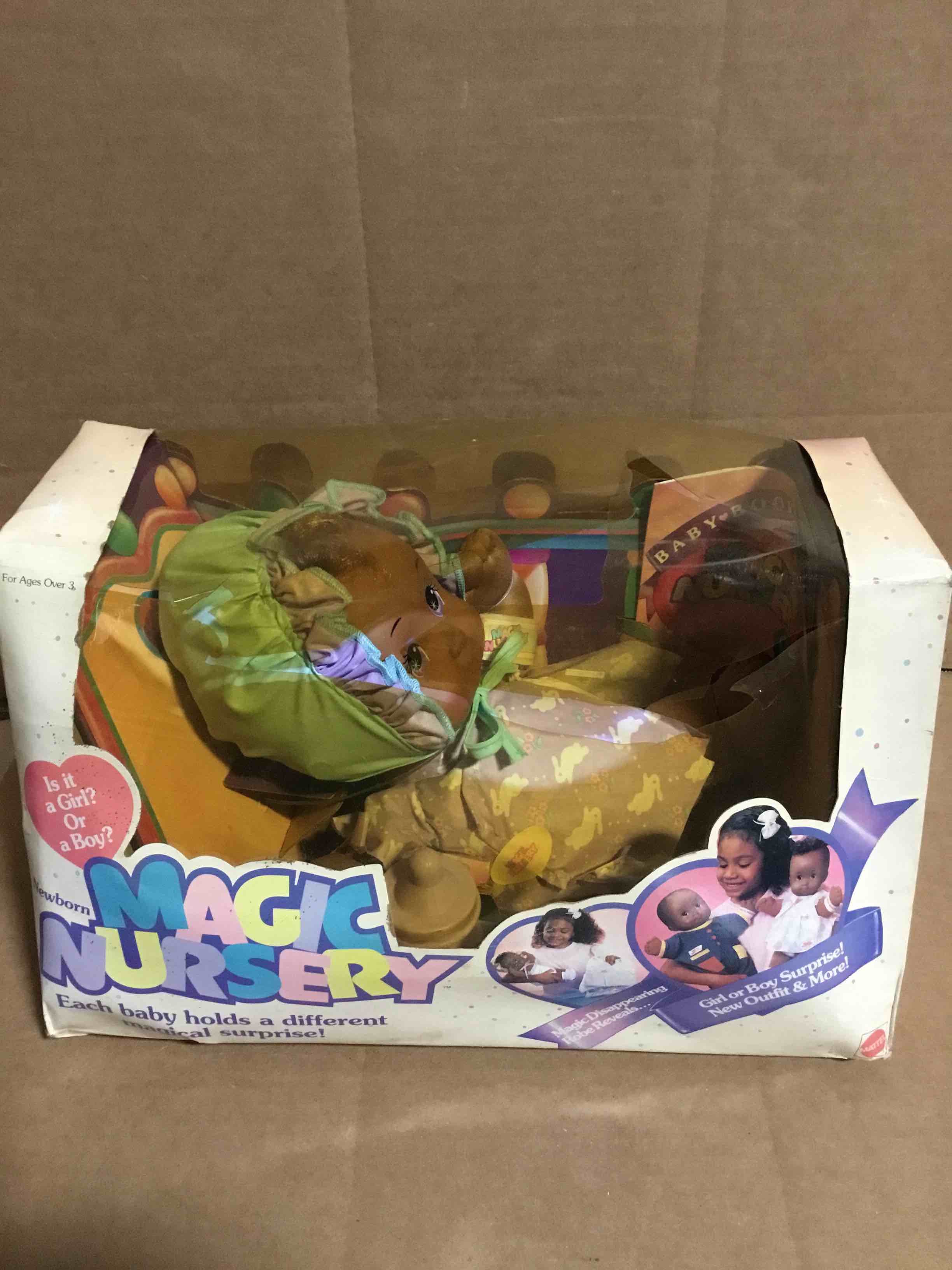 Condition photo showing New/Like New for Vintage Newborn Magic Nursery Boy or Girl Surprise Doll Mattel 1990 