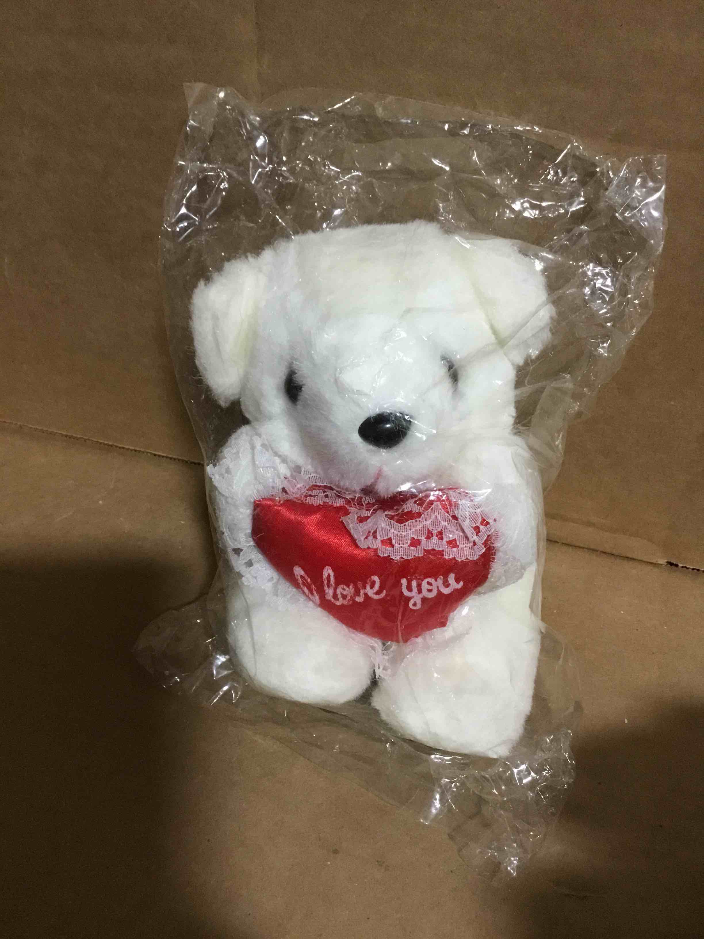 Condition photo showing New/Like New for Small Teddy Bear with Red Heart, I Love You Valentines Teddy 