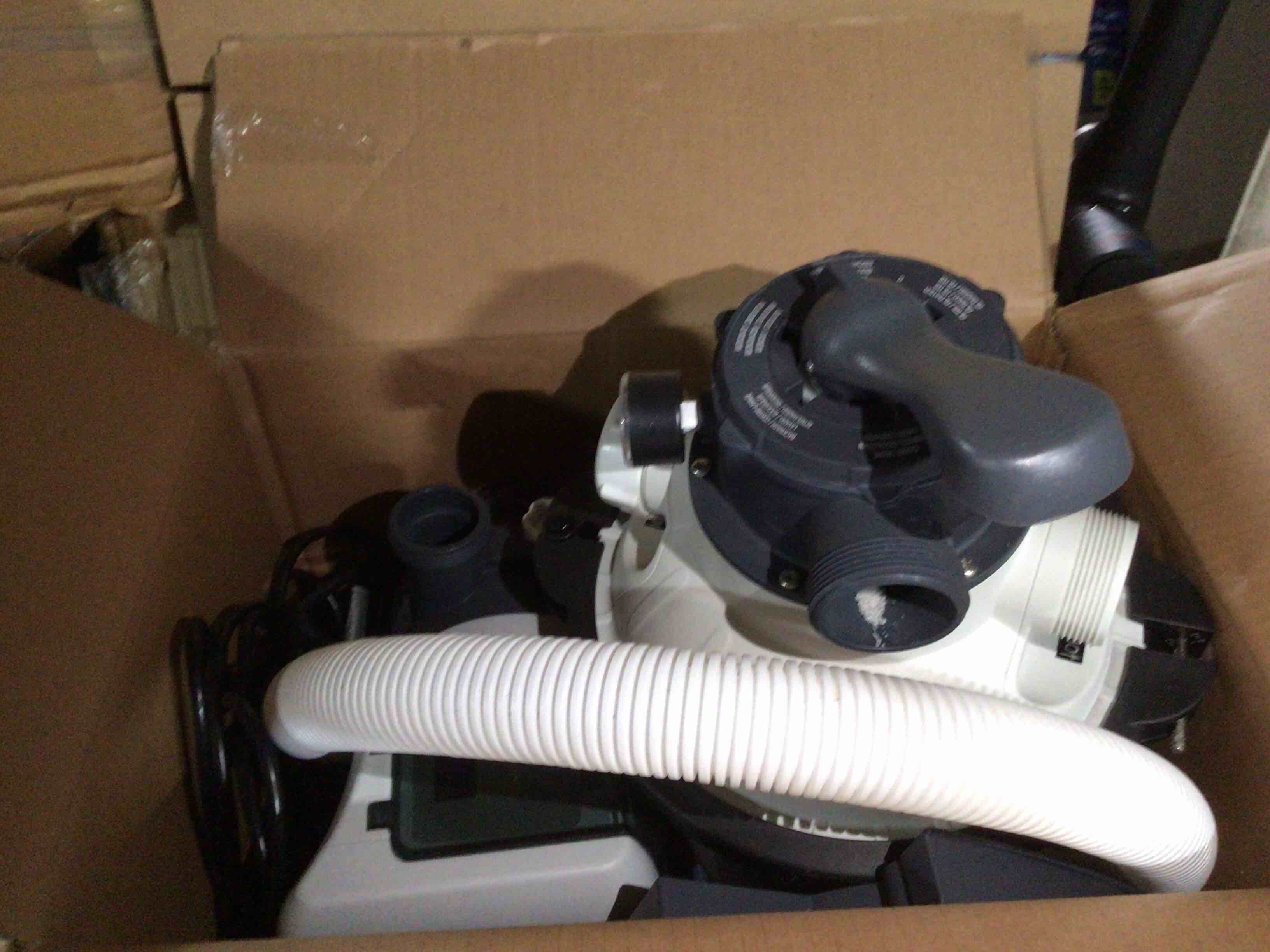 Condition photo showing As Is for INTEX SX1500 Krystal Clear Sand Filter Pump for Above Ground Pools: 1500 GPH Pump Flow Rate – Improved Circulation and Filtration – Easy Installation