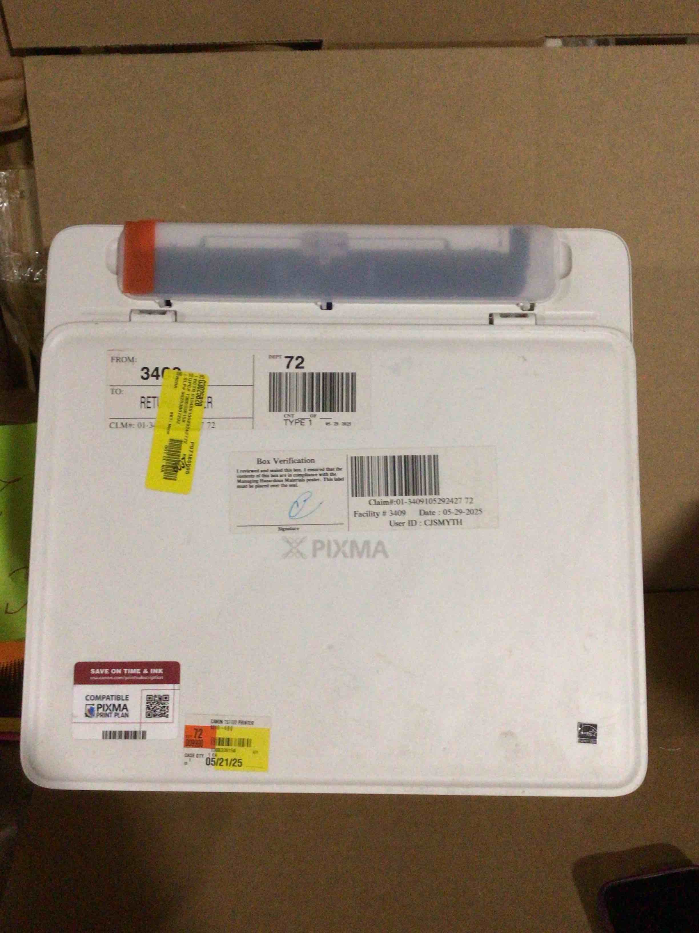 Condition photo showing As Is for PIXMA TS7722 Wireless Home All-in-One Printer