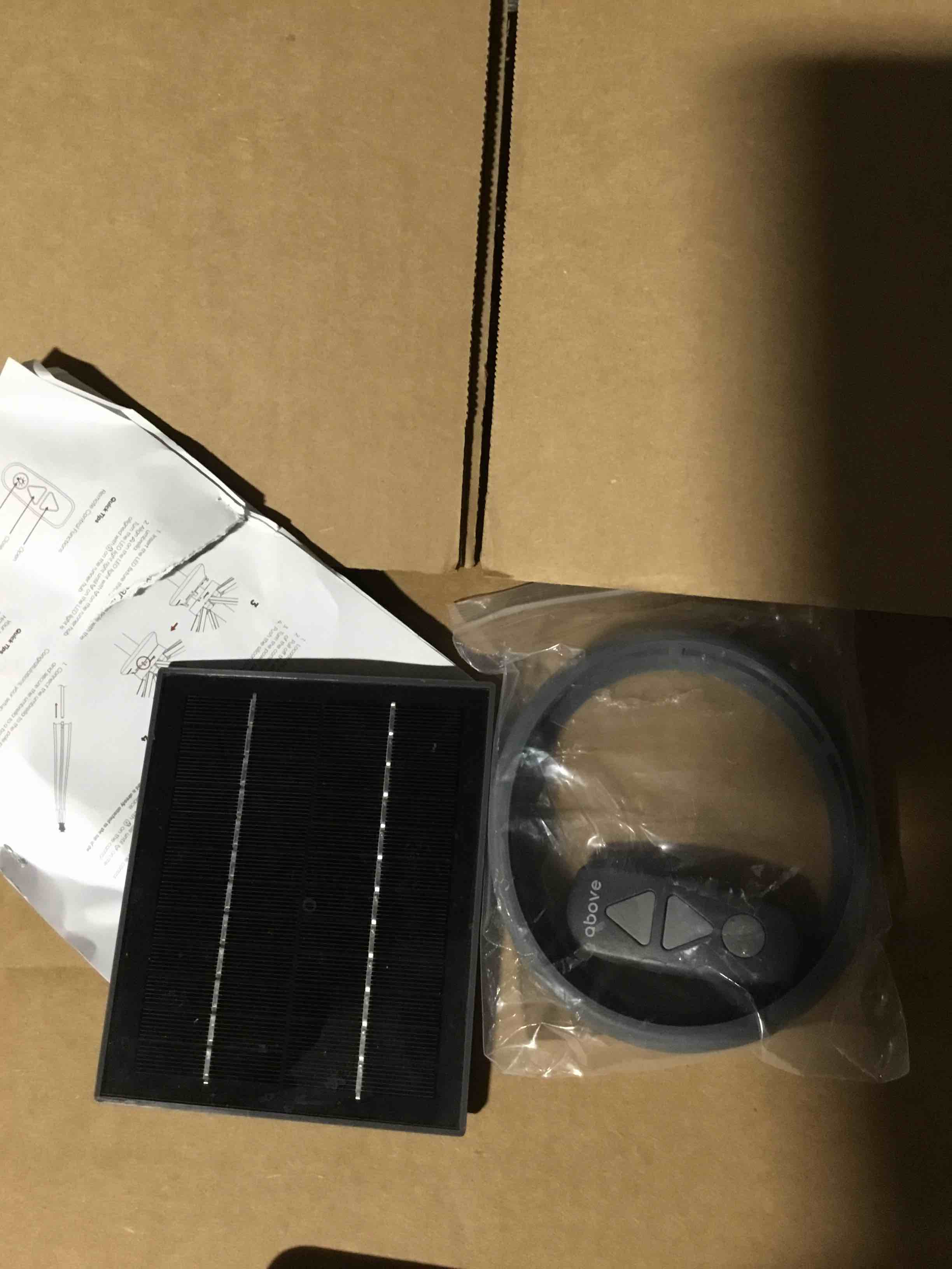 Condition photo showing As Is for Above Solar LED Lights