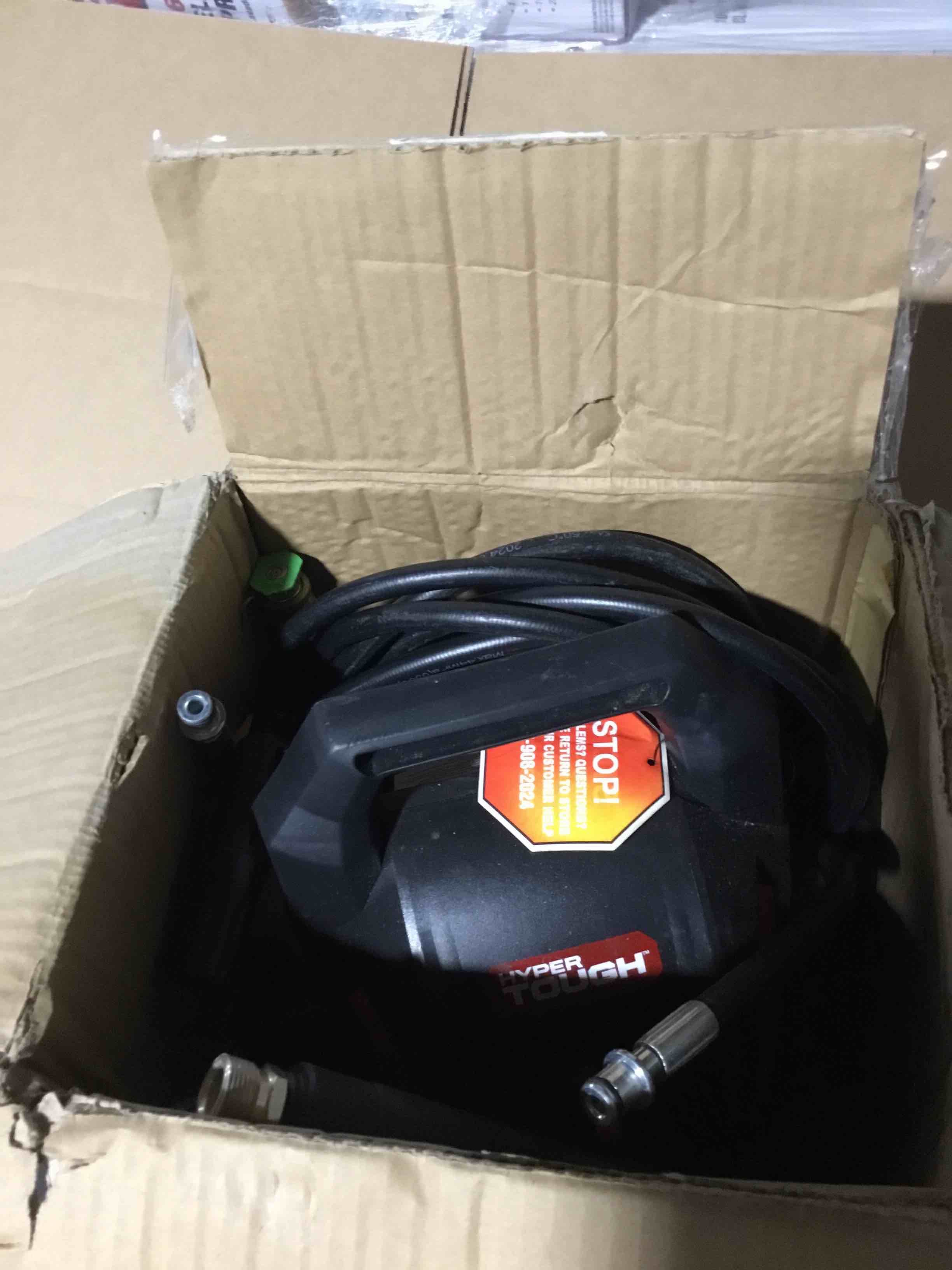 Condition photo showing Good Condition for Hyper Tough Electric Pressure Washer 1600 Psi for Household   Great for Cars  Patios  Driveways