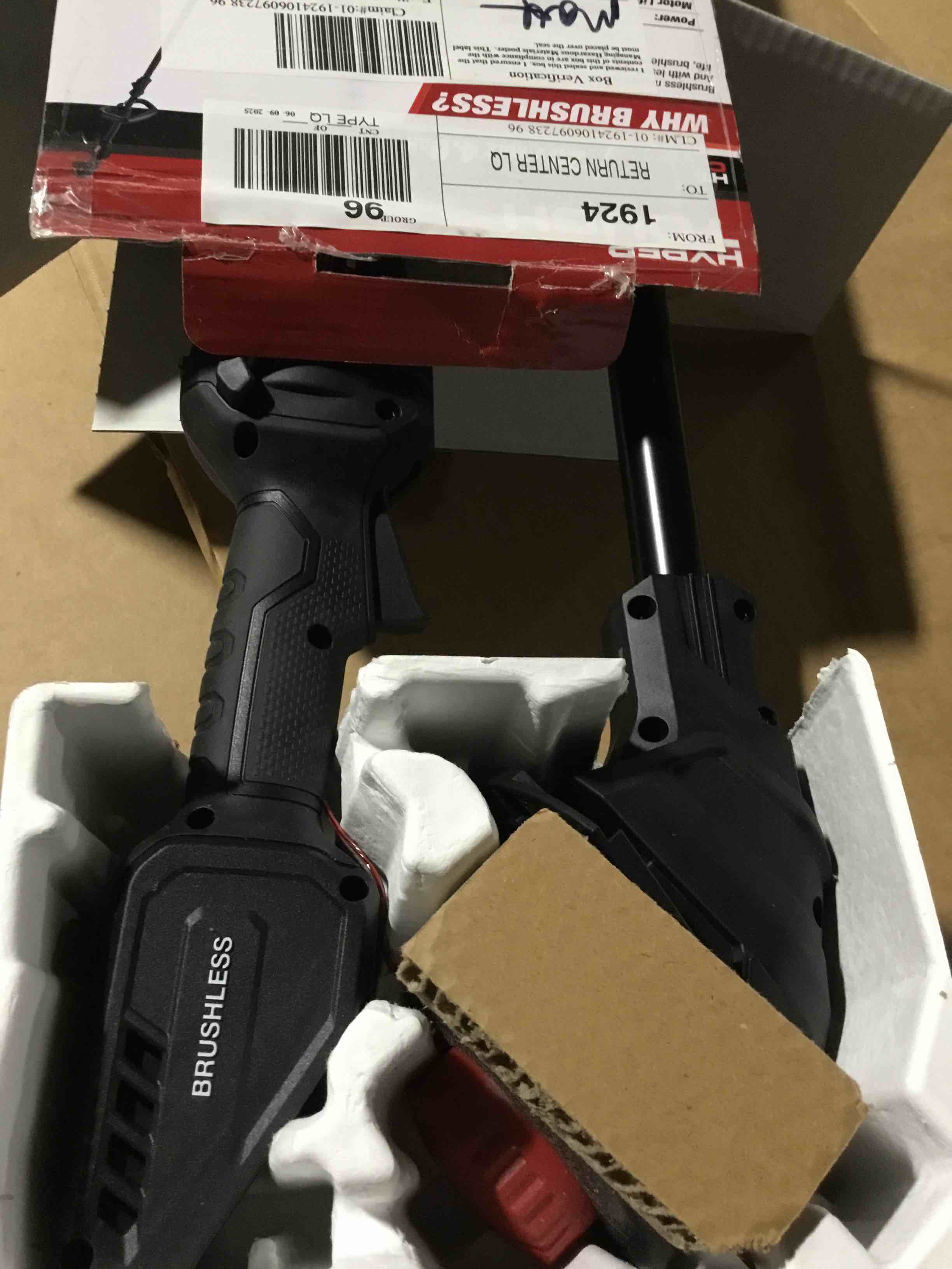 Condition photo showing New/Like New for Hyper Tough 20V 13 Brushless String Trimmer with Rapid Reload Trimmer Head HT22-401-03-02