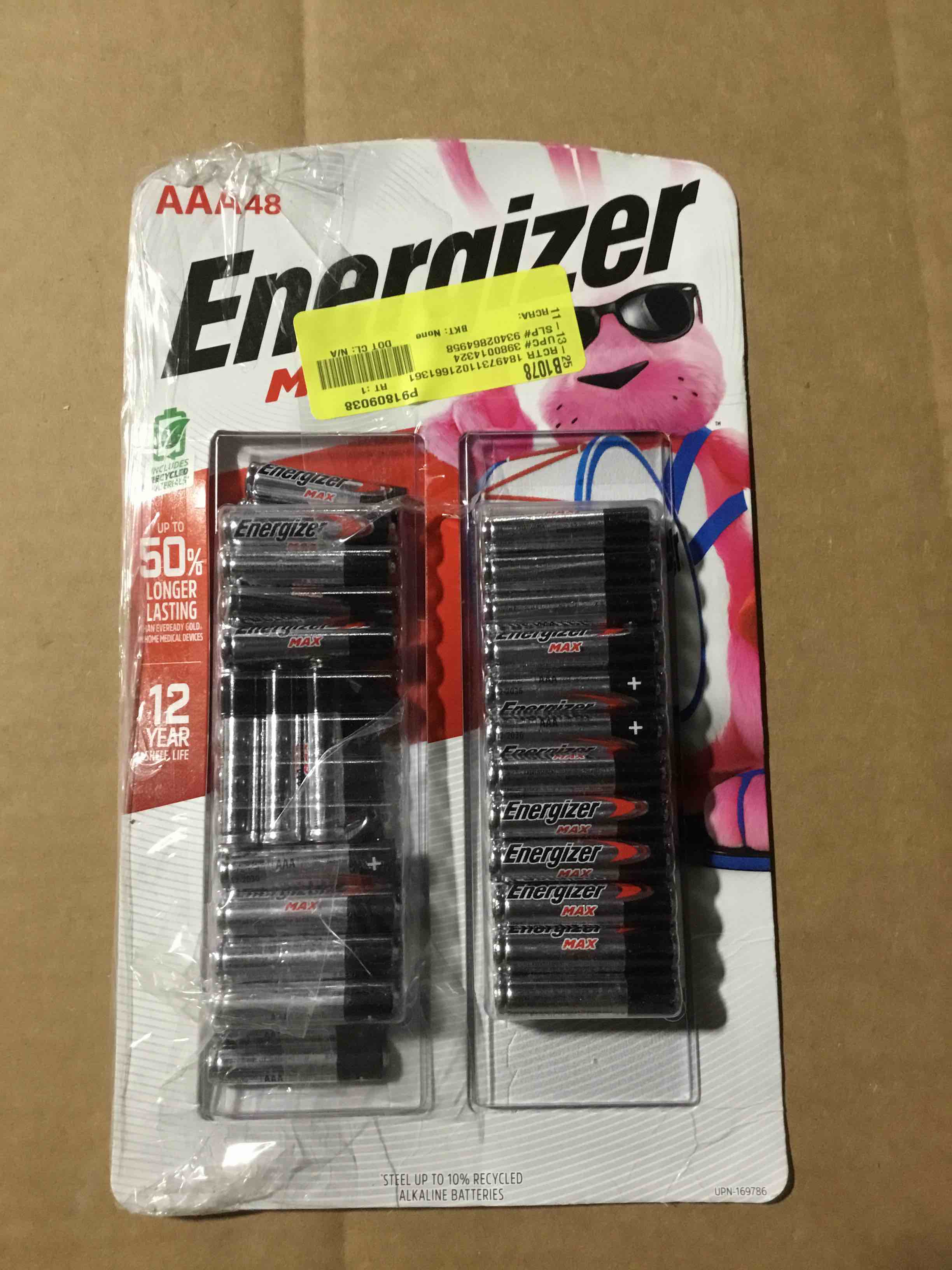 Condition photo showing As Is for Energizer MAX AAA Alkaline Batteries, 48 pk.