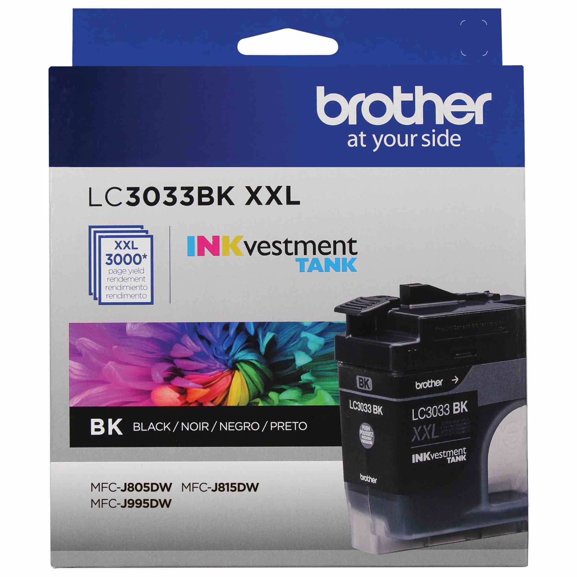 Brother Genuine LC30333PKS Super High-yield 3-Pack Color INKvestment Tank Printer Ink Cartridges