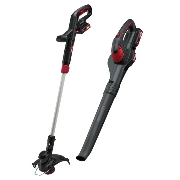 Hyper Tough 20V Max Cordless Combo Kit  10-Inch String Trimmer & 130Mph Sweeper 2.0Ah Battery and Charger Included