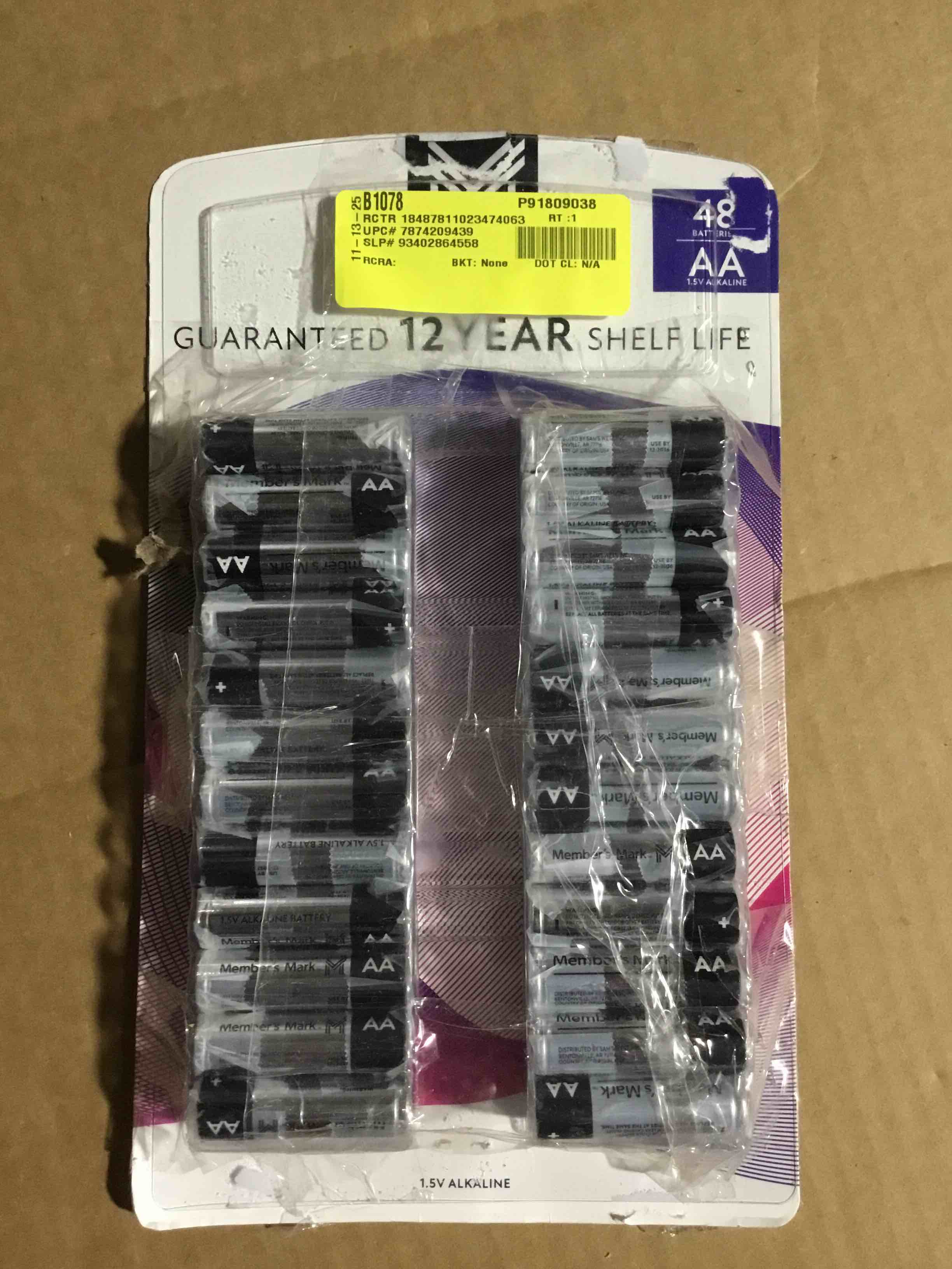 Condition photo showing Good Condition for Member's Mark AA Alkaline Batteries, 48 pk.