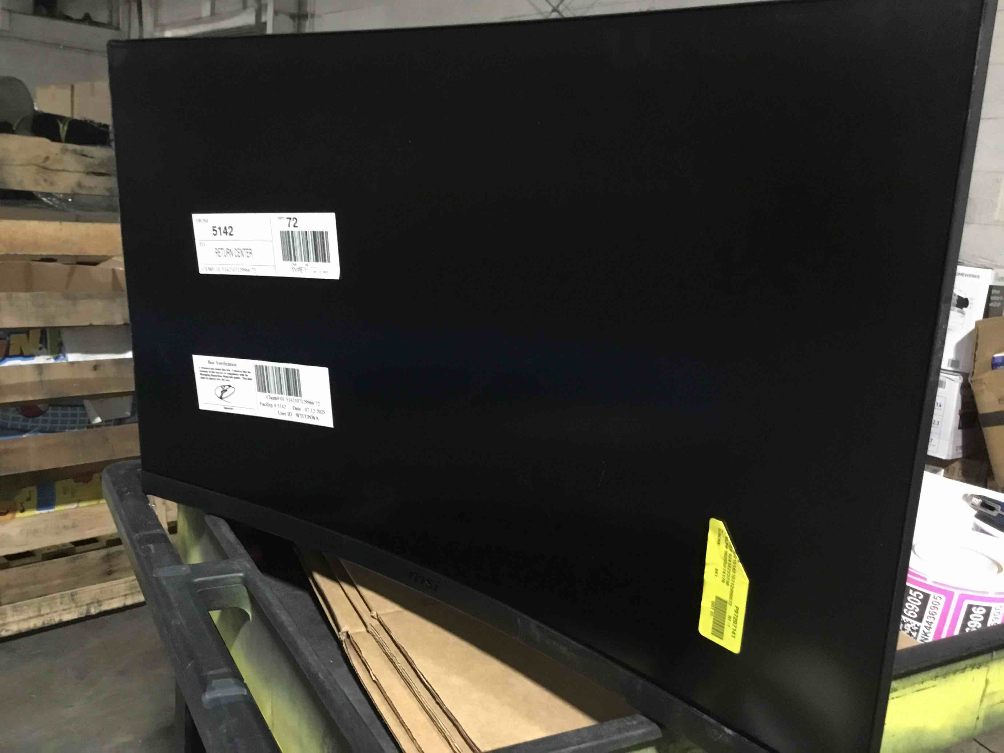 Condition photo showing As Is for MSI 32" 250Hz (OC) VA FHD Gaming Monitor 81% Adobe RGB / 78% DCI-P3 /101% sRGB MAG 32C6X