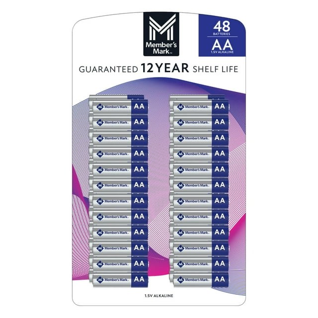 Member's Mark Alkaline AA Batteries (48 Pack)