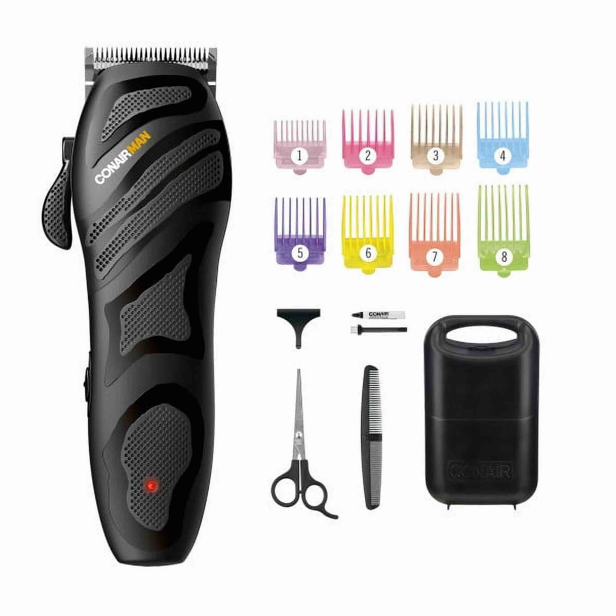 ConairMAN Number Cut Cord/Cordless Men’s Hair Clippers and Trimmers Set HC355