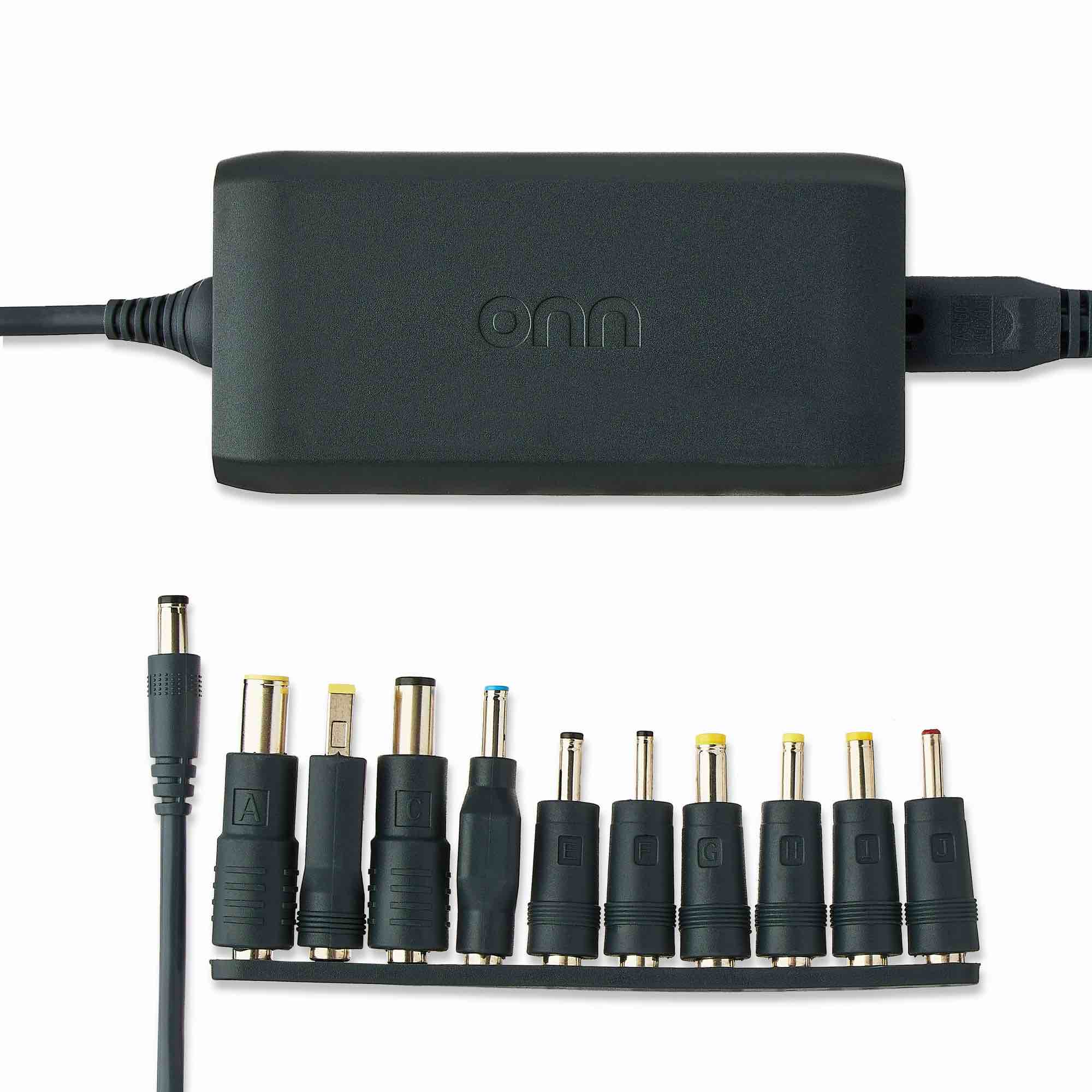 onn 90W Laptop Charger with 10 Interchangeable Tips  10 ft Power Cord for HP  Dell  Lenovo  laptop