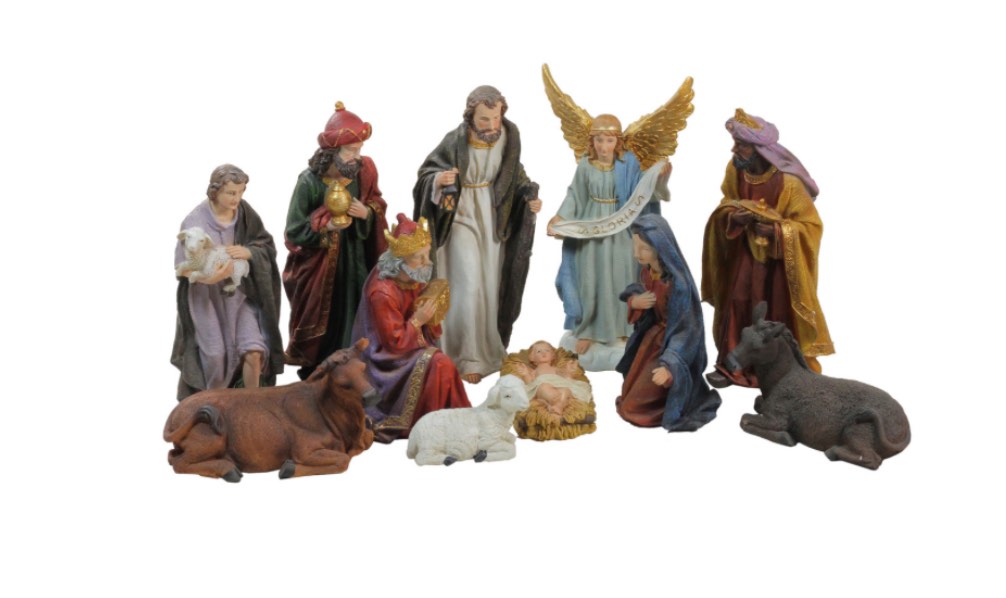 Christmas Nativity Figurine Set - 12.25" - 11-Piece