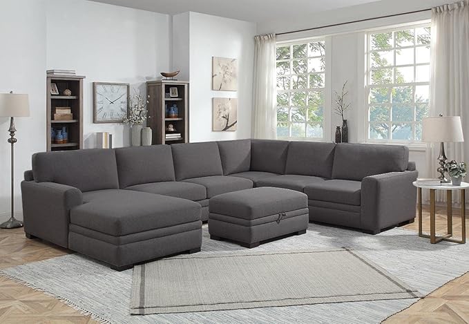 NeoLiving Chaise Sectional Dark Grey