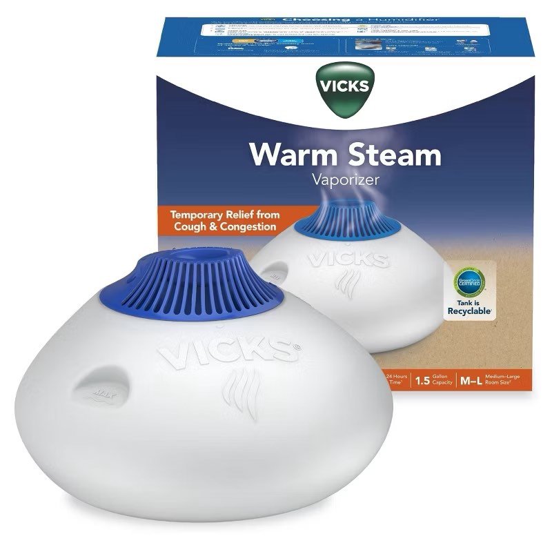 Vicks Warm Steam Vaporizer Humidifier with Night Light - 1.5gal