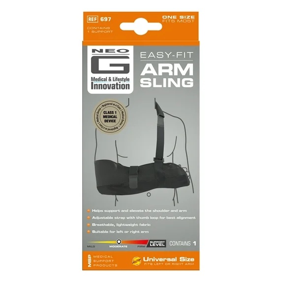 Neo G Easy-Fit Adjustable Arm Sling With Comfort Pad - One Size FSA/HSA Eligible