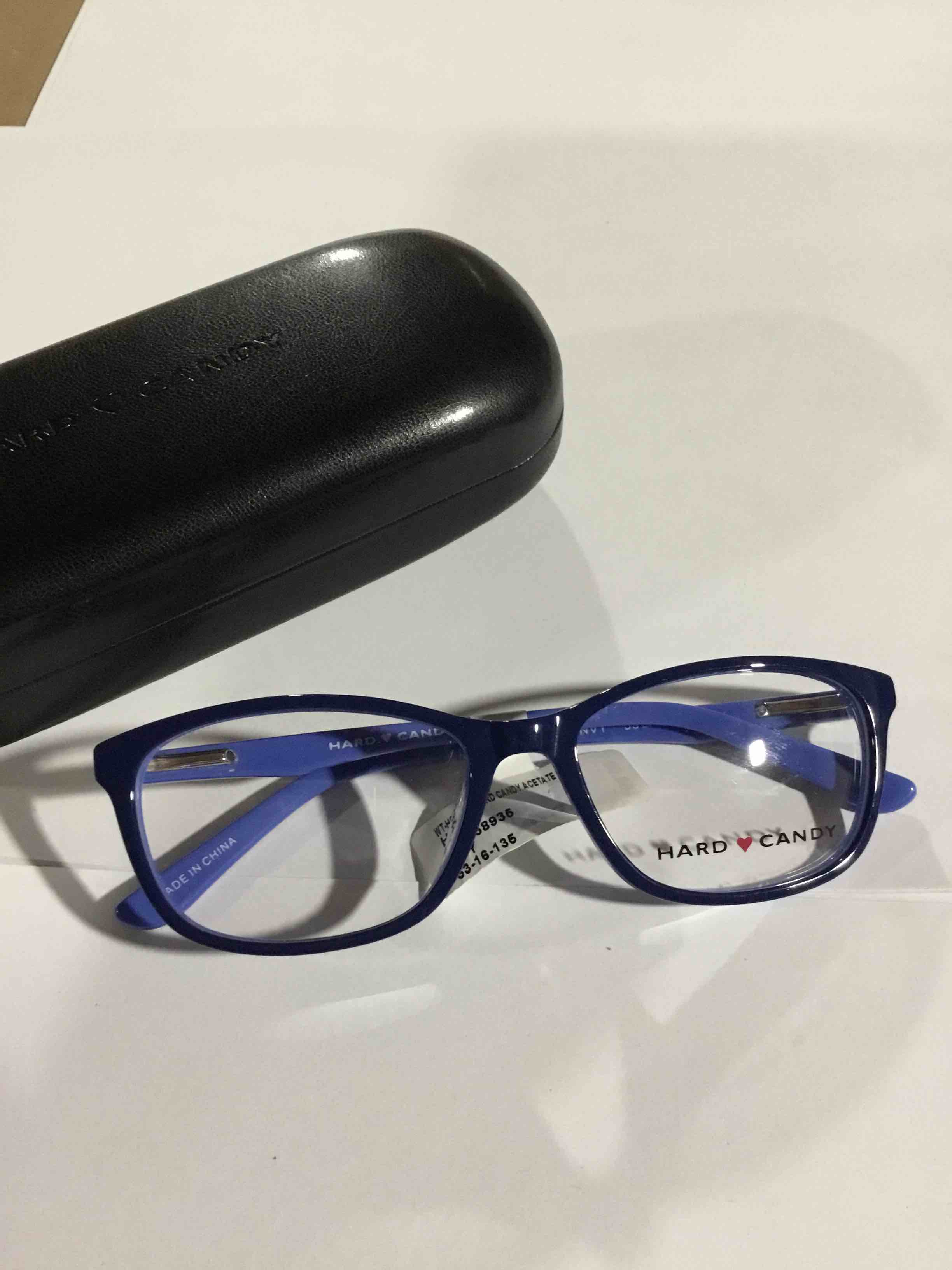 Condition photo showing New/Like New for Hard Candy Optical Women's HC40 NVY Blue Tort Eyeglass Frames