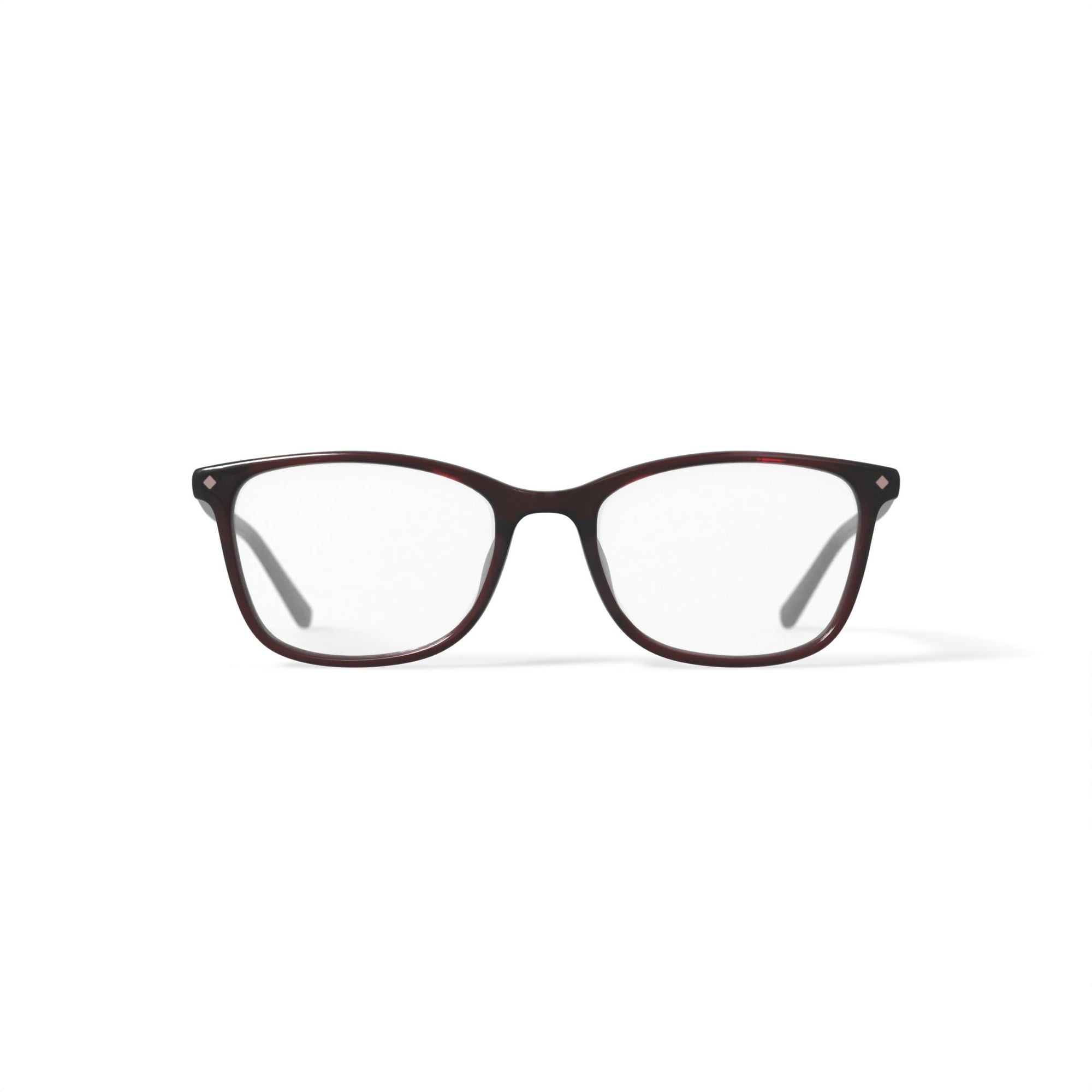 Christie Brinkley Women's C329 Square Prescription Eyeglasses with Case, Burgandy