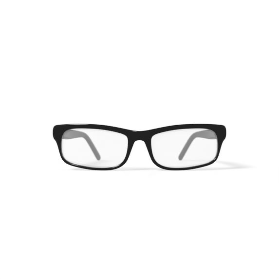 Walmart Men's FM14112 Rectangular Prescription Eyeglasses with Case, Black