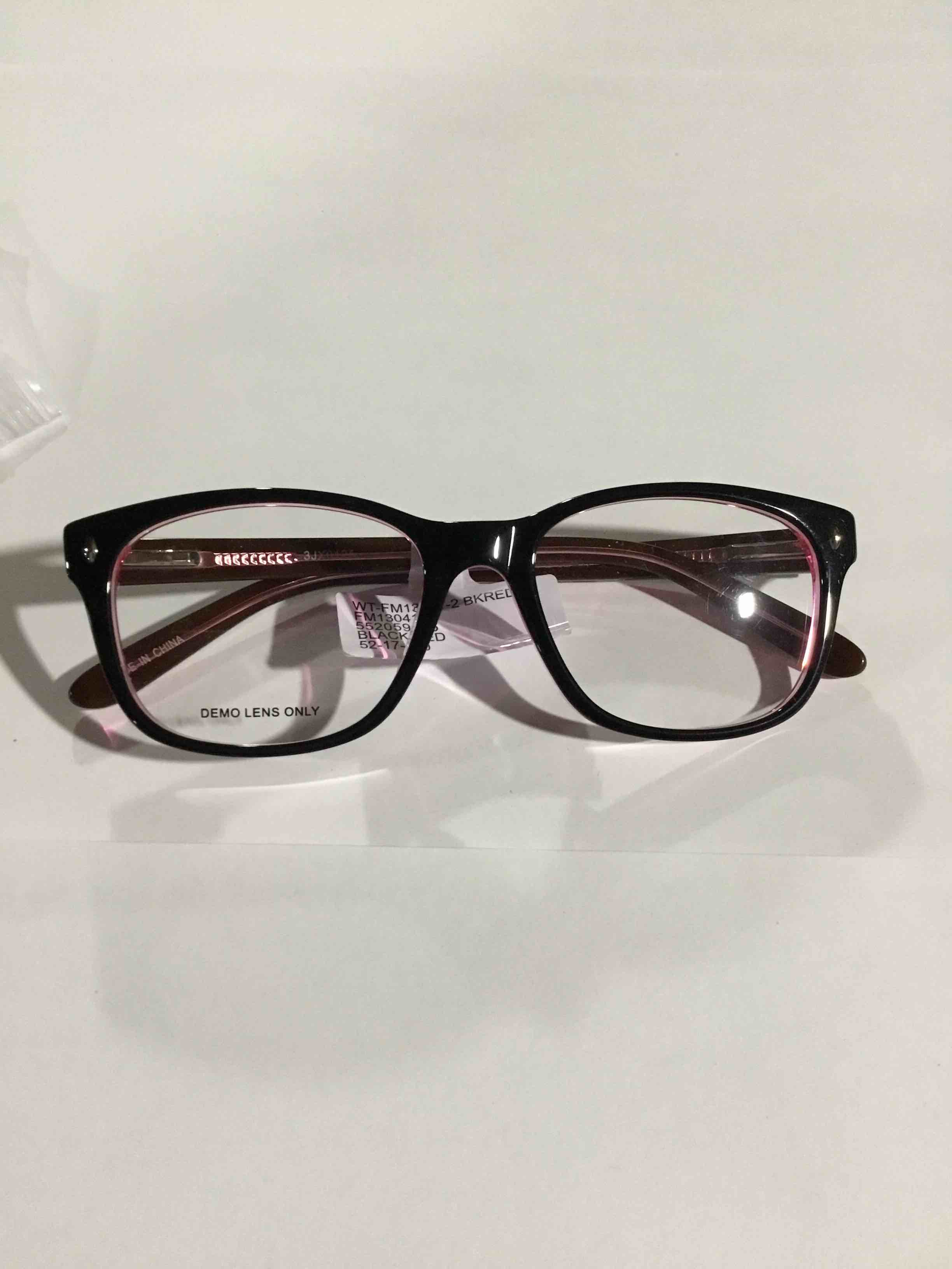 Condition photo showing New/Like New for Contour Womens Prescription Glasses, FM13041 Black/Red