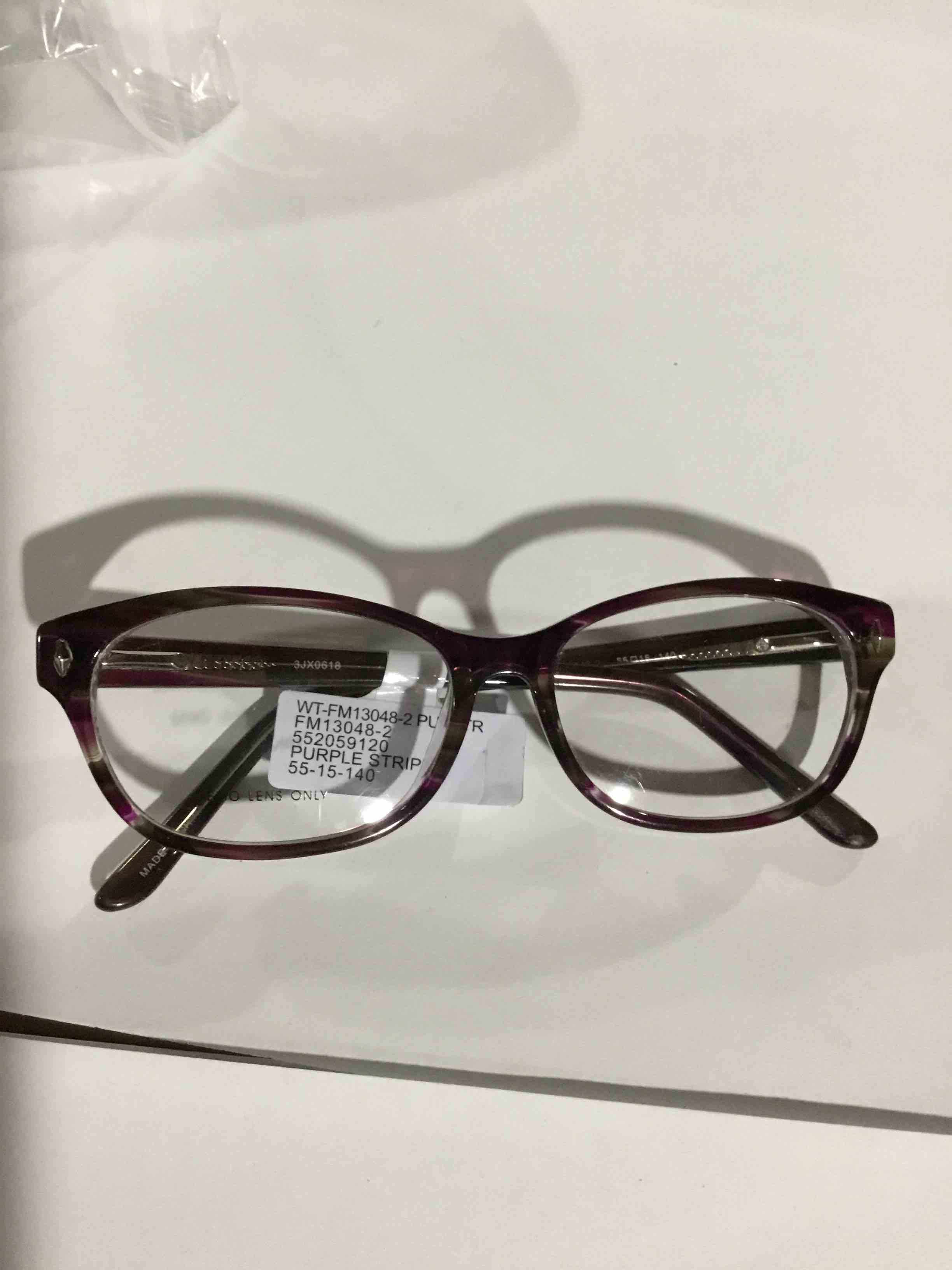 Condition photo showing New/Like New for Contour Womens Prescription Glasses, FM13048 Purple Stripes