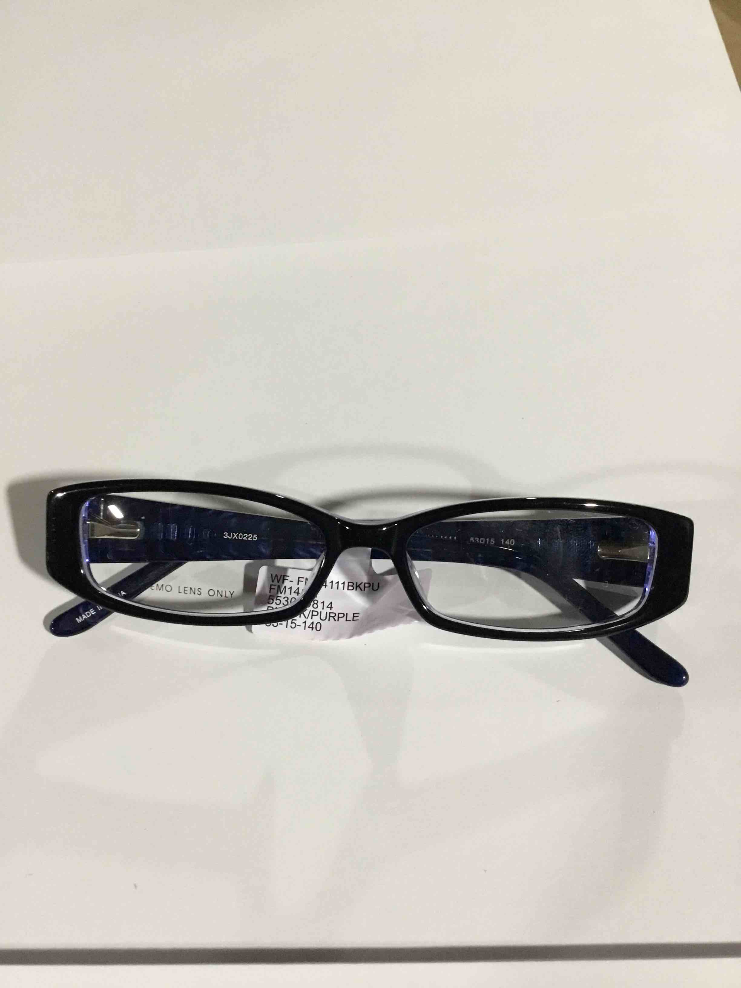 Condition photo showing New/Like New for Contour Womens Prescription Glasses, FM14111 Black/Purple