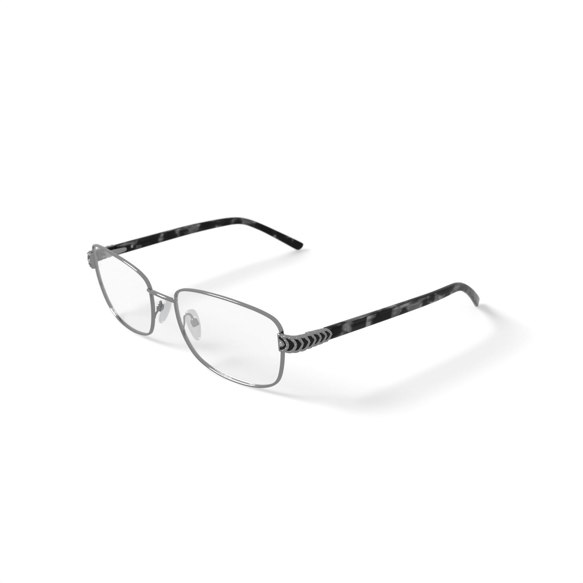 Walmart Women's 0413-07 Square Prescription Eyeglasses with Case, Silver