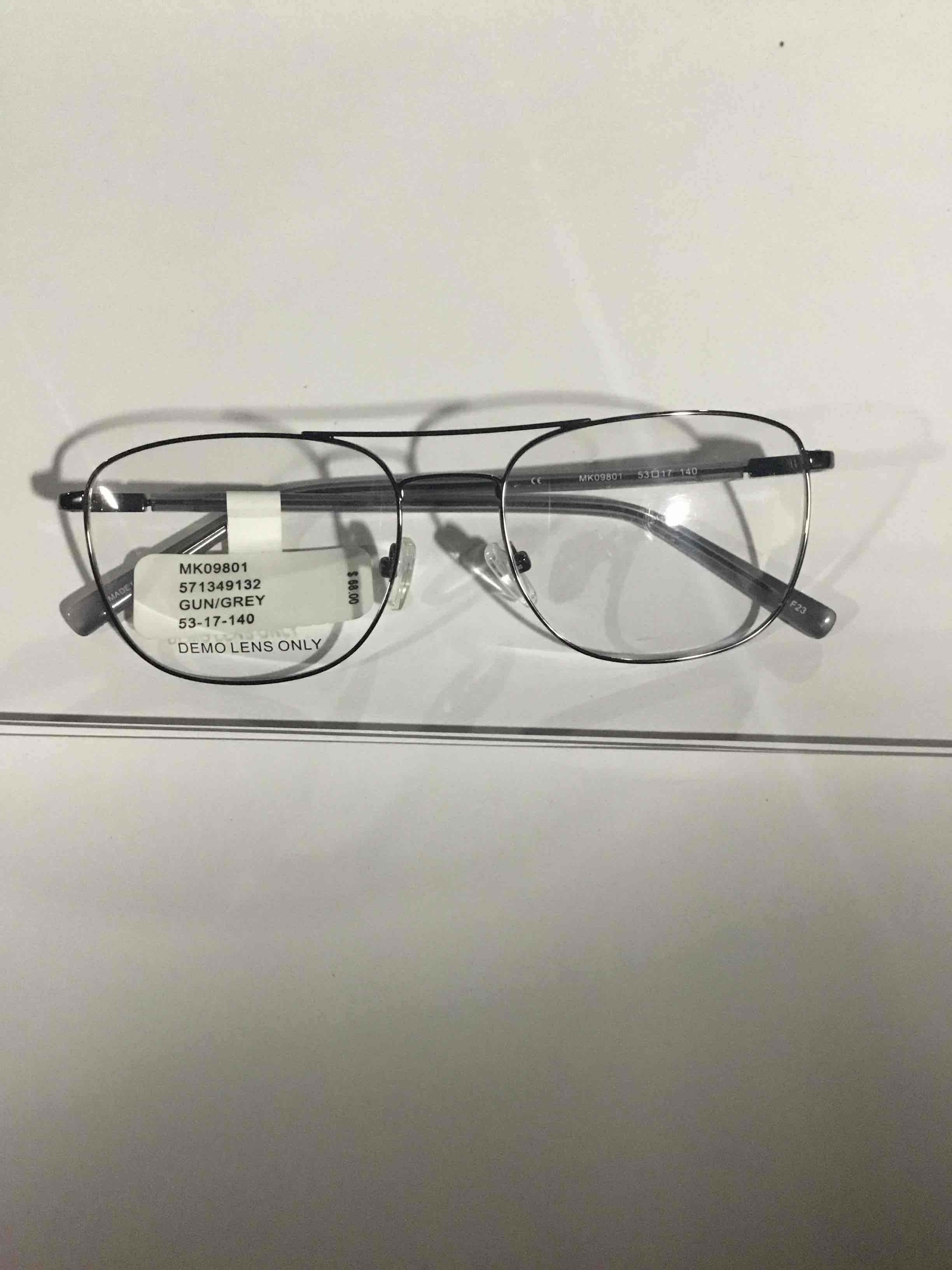 Condition photo showing New/Like New for Walmart Men's MK09801 Square Prescription Eyeglasses with Case, Gray