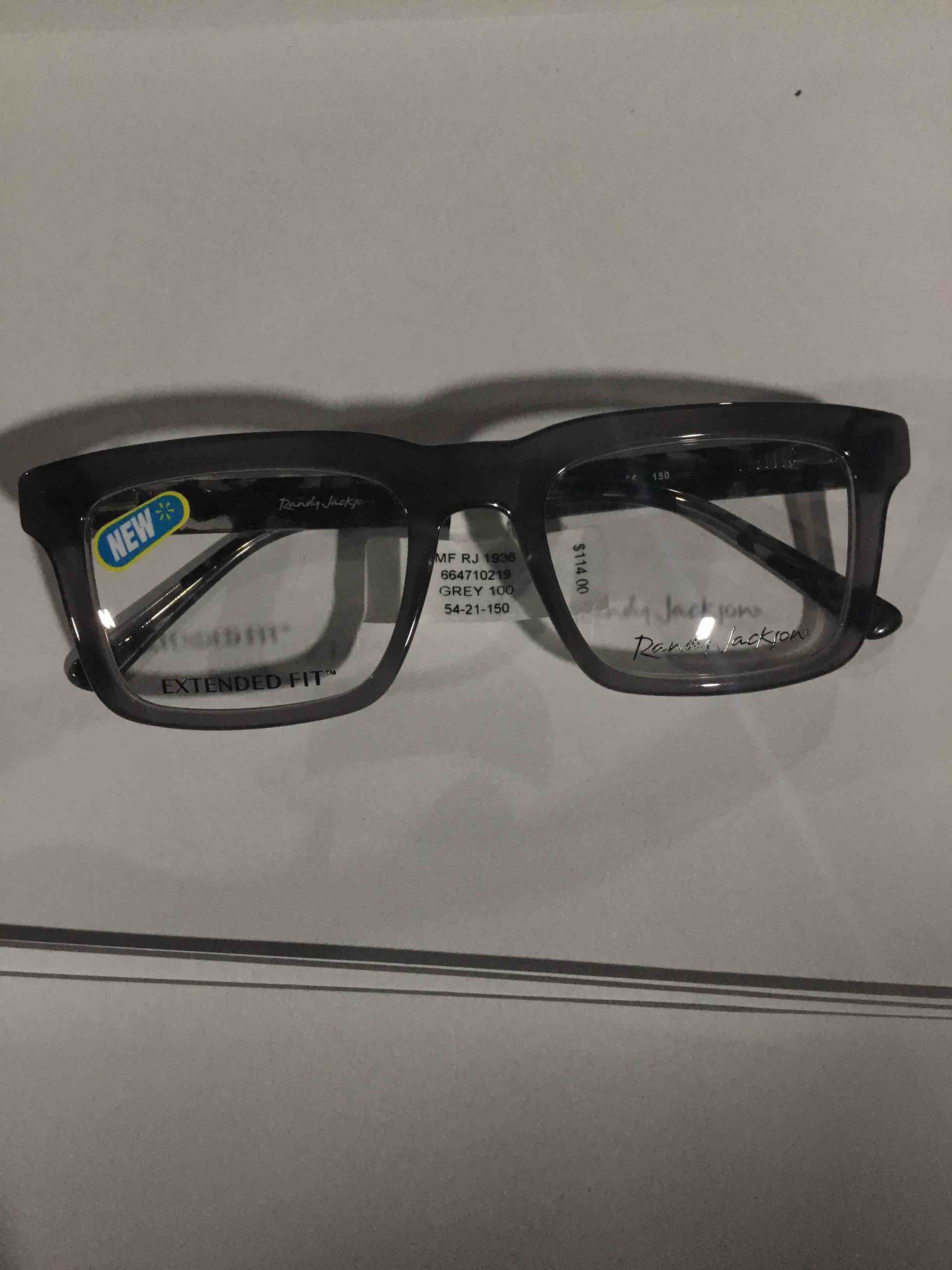Condition photo showing New/Like New for Randy Jackson Men's RJ1936 Square Prescription Eyeglasses with Case, Gray