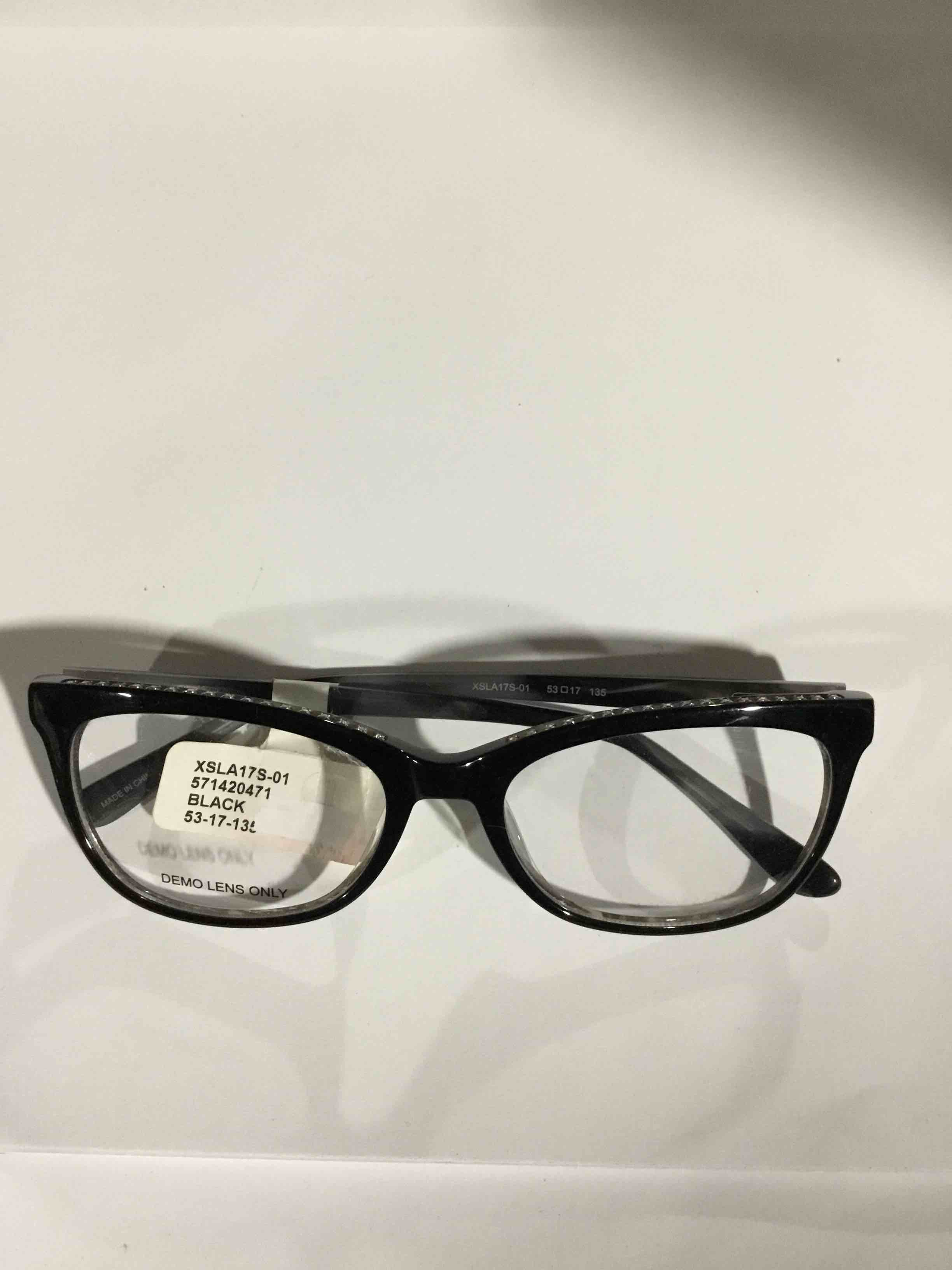 Condition photo showing New/Like New for Walmart Women's XSLA17S-01 Rectangular Prescription Eyeglasses with Case, Black