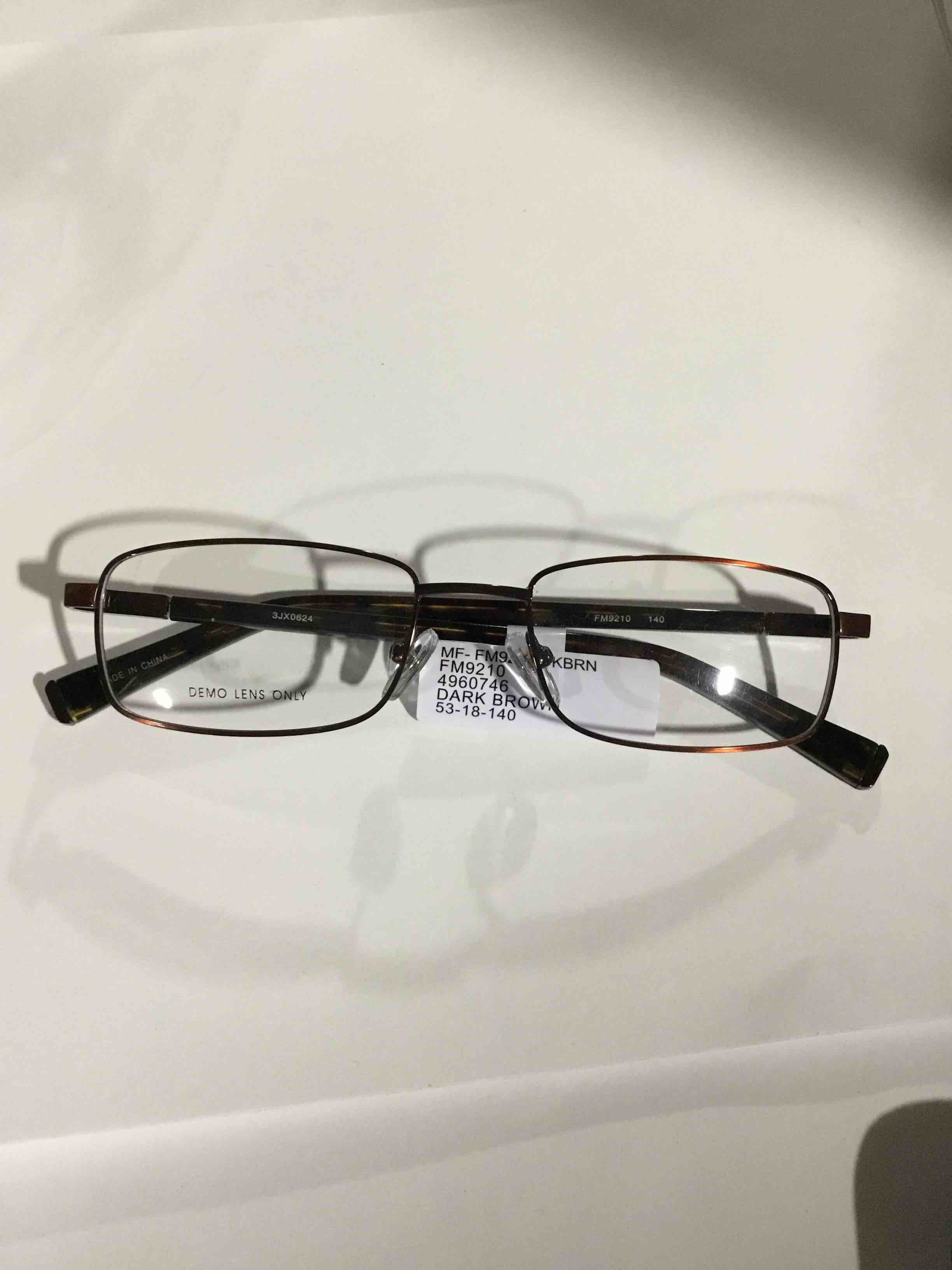 Condition photo showing New/Like New for Contour Mens Prescription Glasses, FM9210 Dark Brown