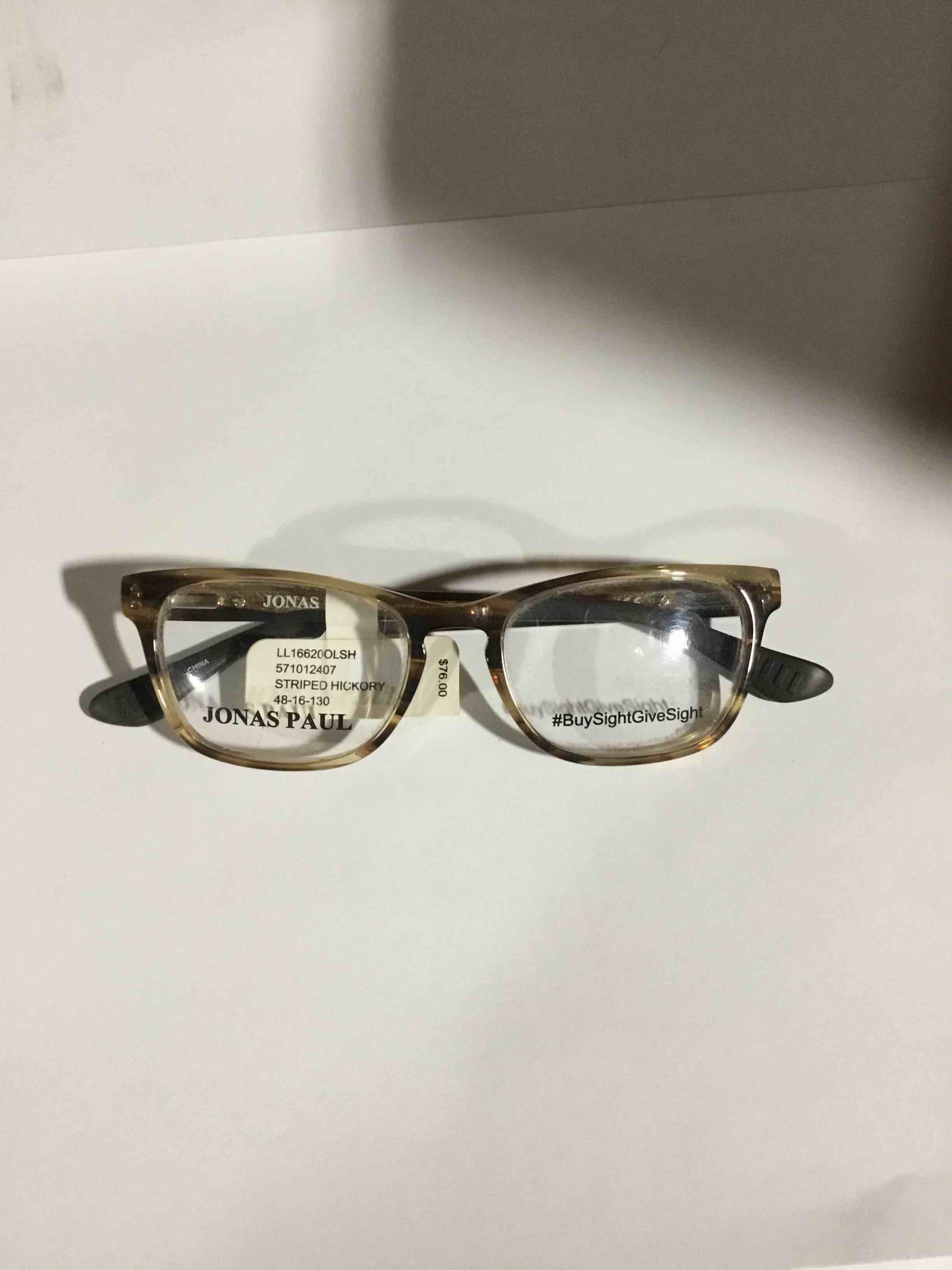 Condition photo showing New/Like New for Jonas Paul Lincoln/Lauren LL16620OLSH Youth Frames 48-16-130 Brown Tortois NEW